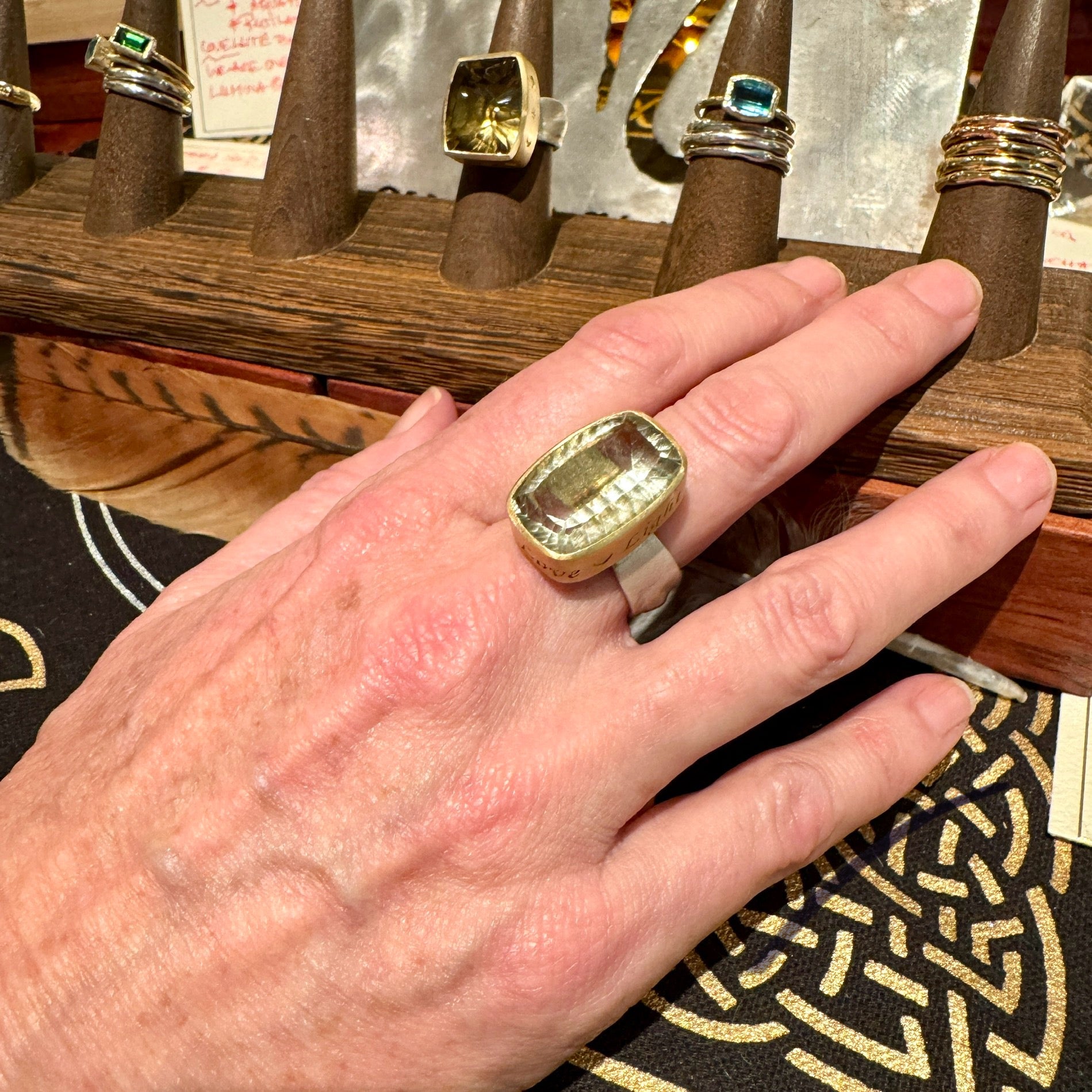 Child of the Universe Green Gemstone Rings - Fairmined 14kt Gold