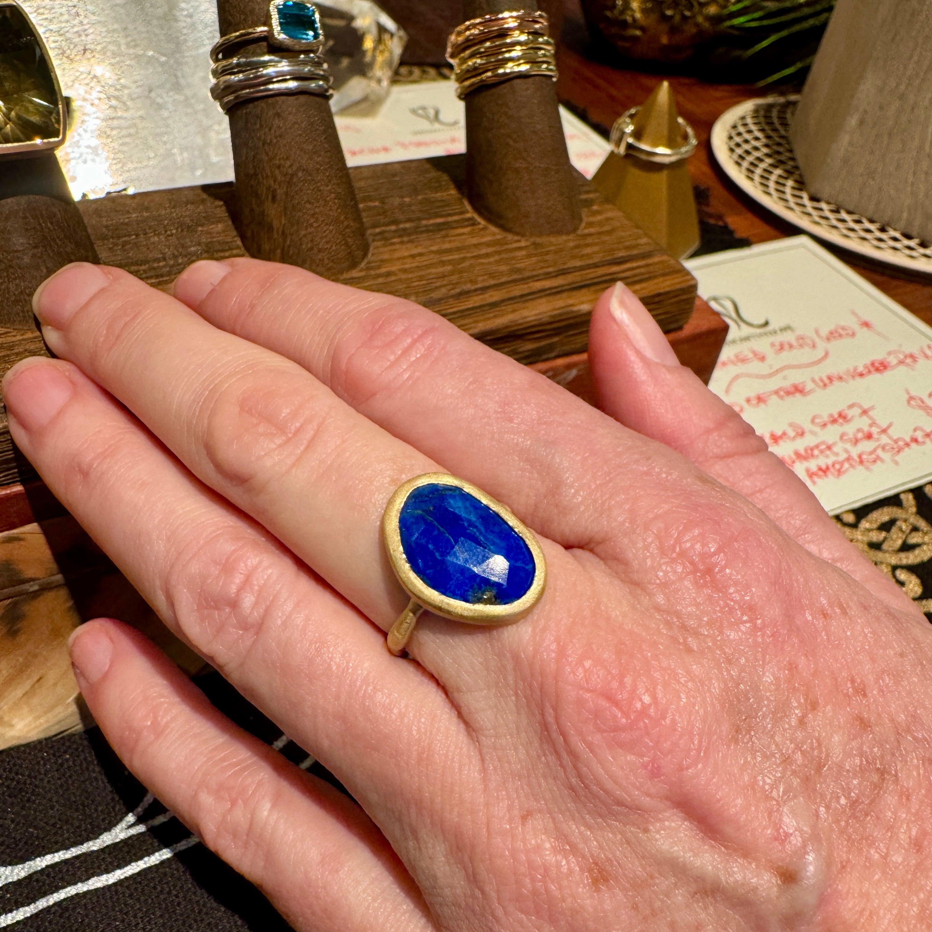 18k Fairmined Gold Lapis Isis Ring