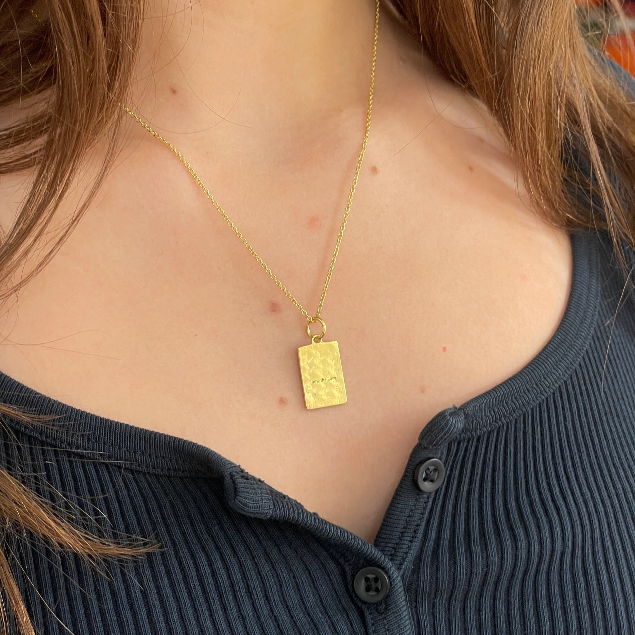 Flow Like Water Necklace Model Shot