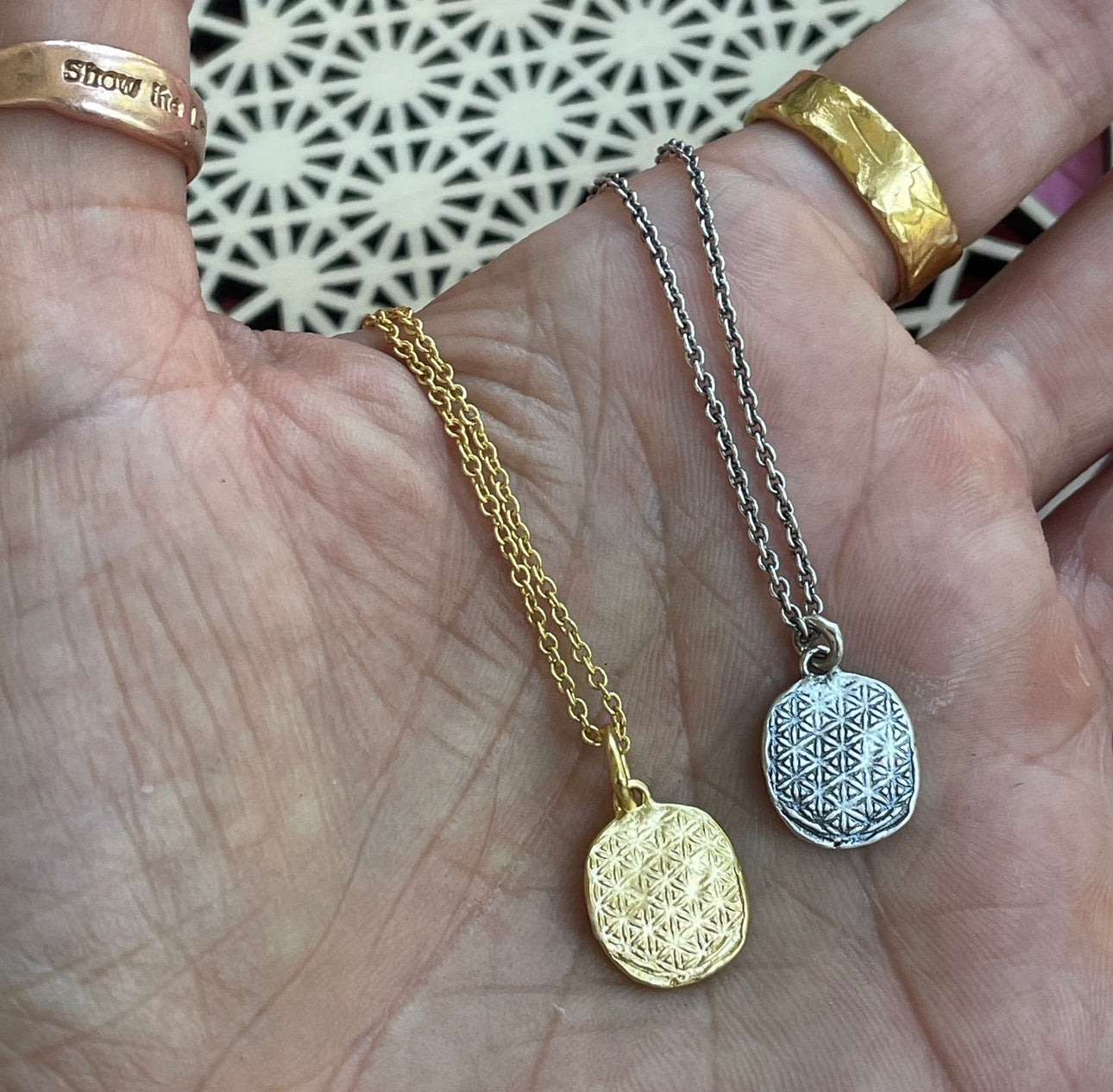 Flower of the Universe Small Medallion Necklace
