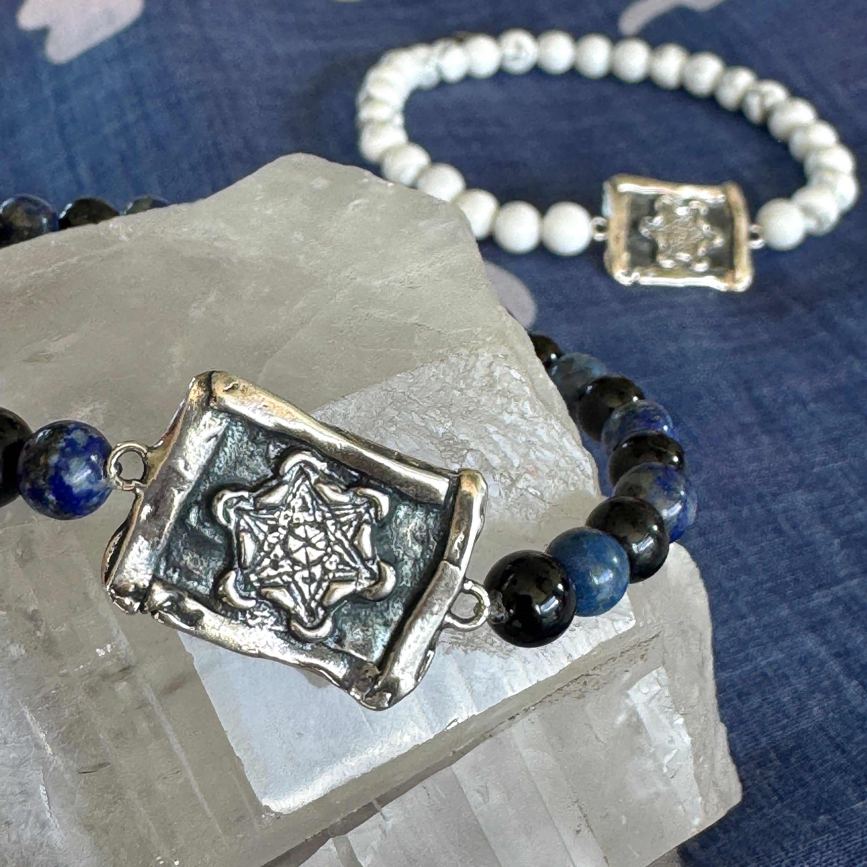 Metatron Howlite & Sodalite/Black Tourmaline Unisex Bracelet