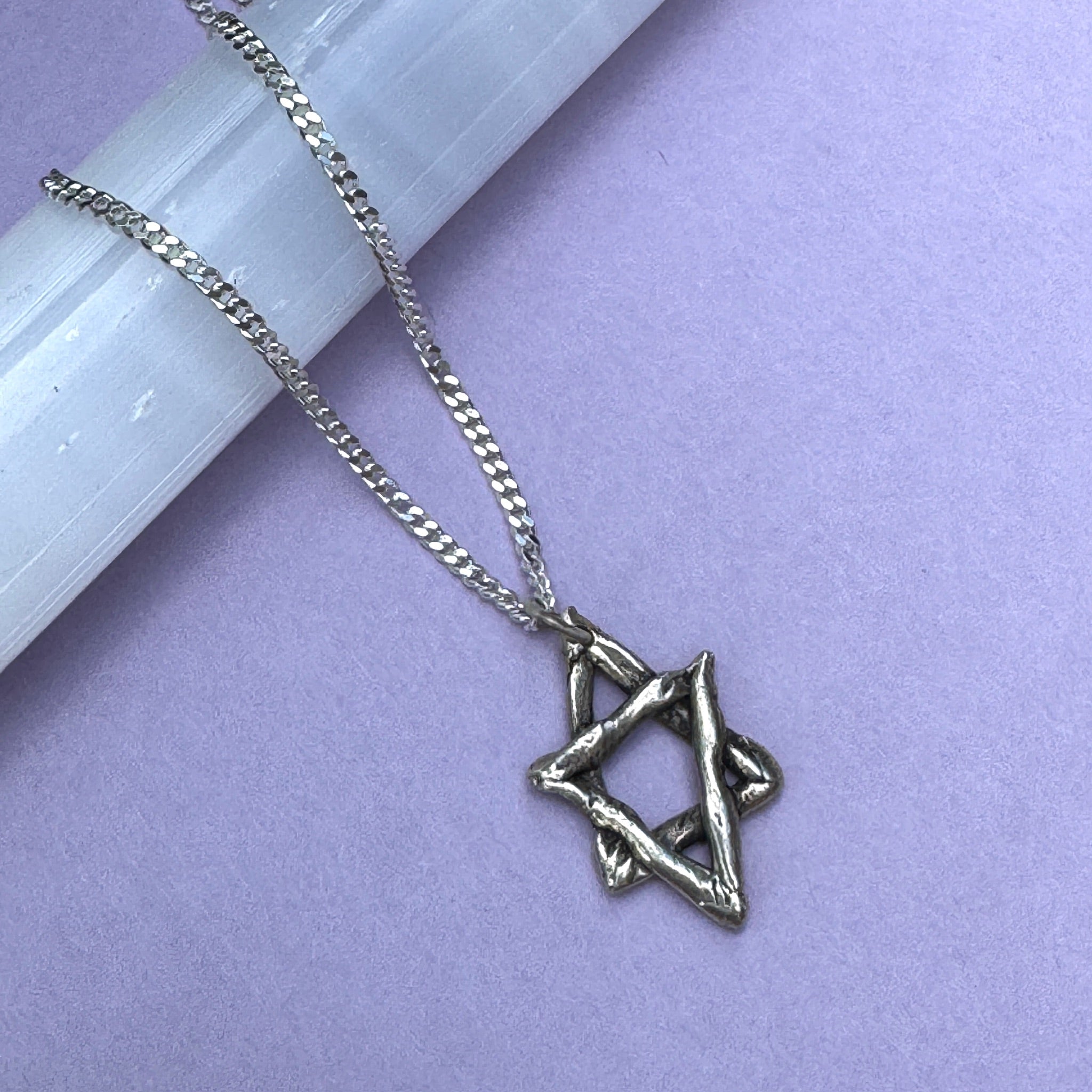 Star of David Free Form Organic Necklace