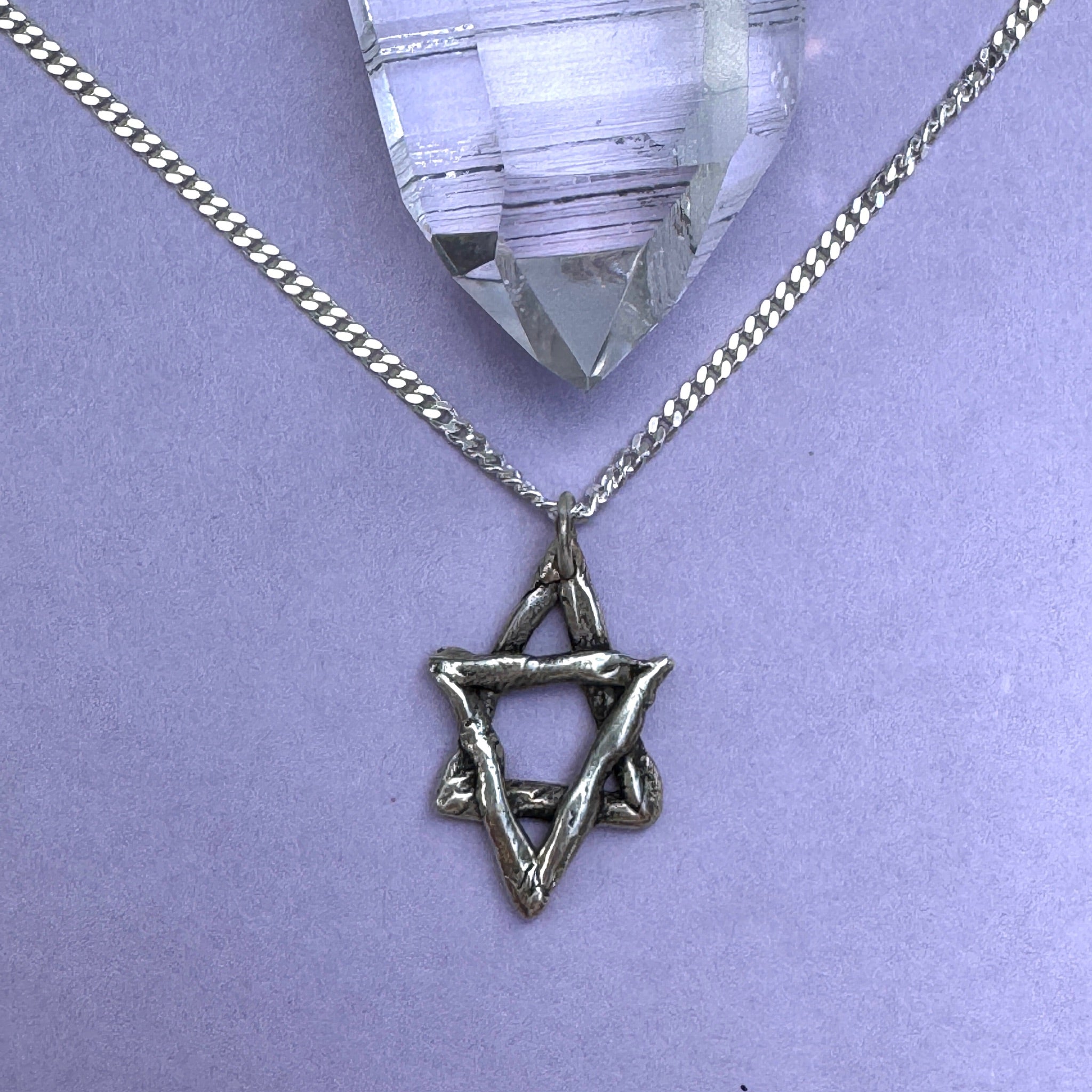 Star of David Free Form Organic Necklace