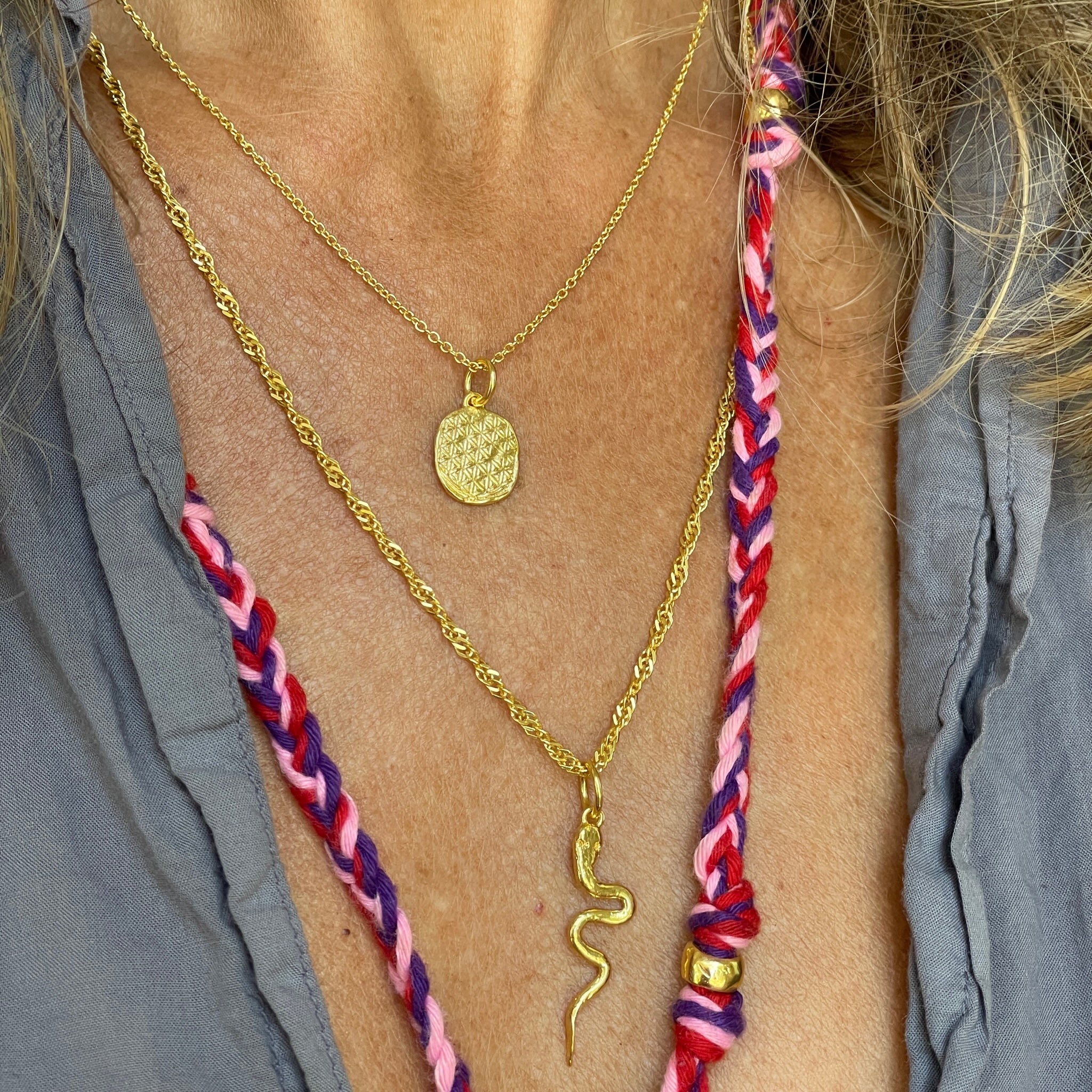 Flower of the Universe Small Medallion Necklace