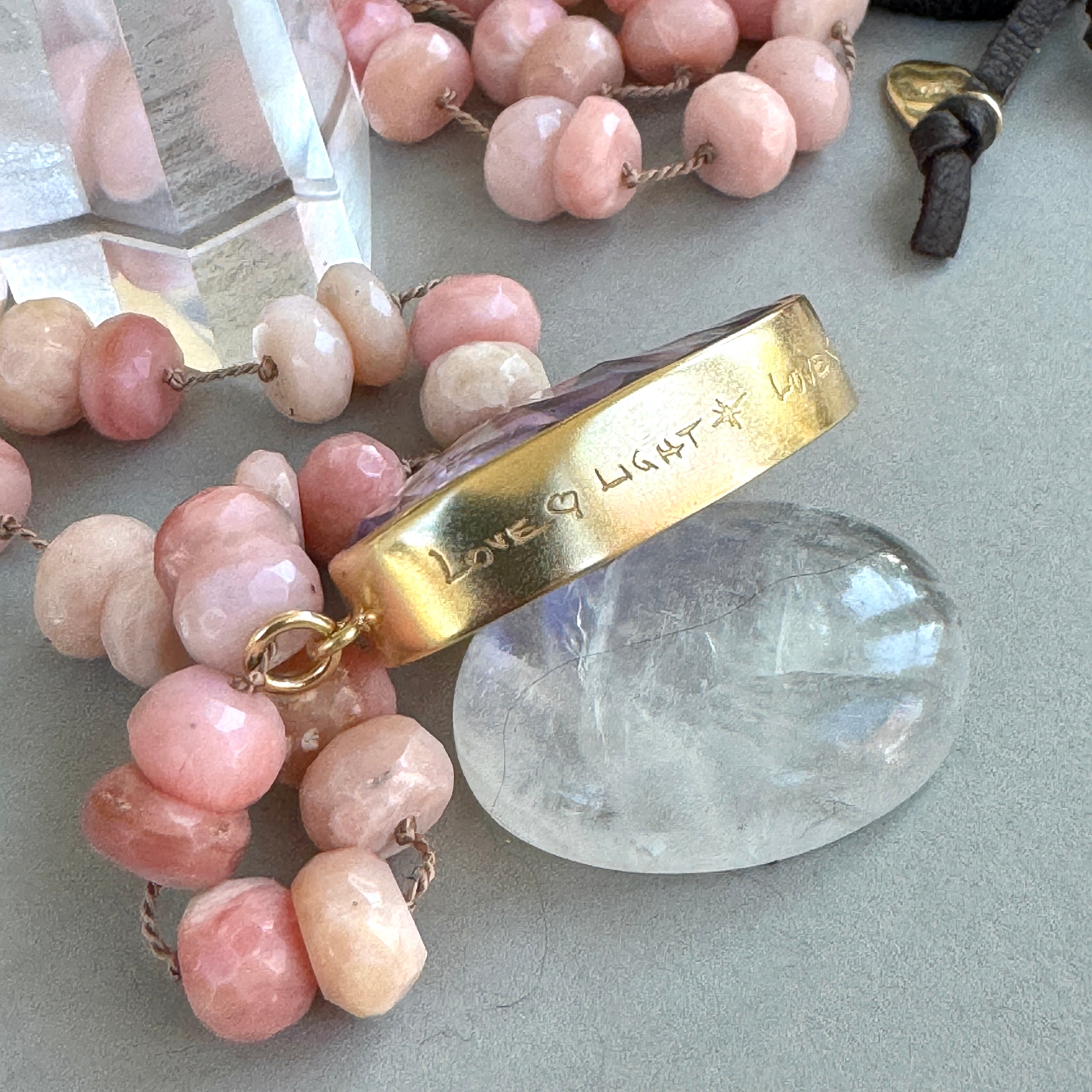 Pink Opal and Amethyst Love & Light Necklace
