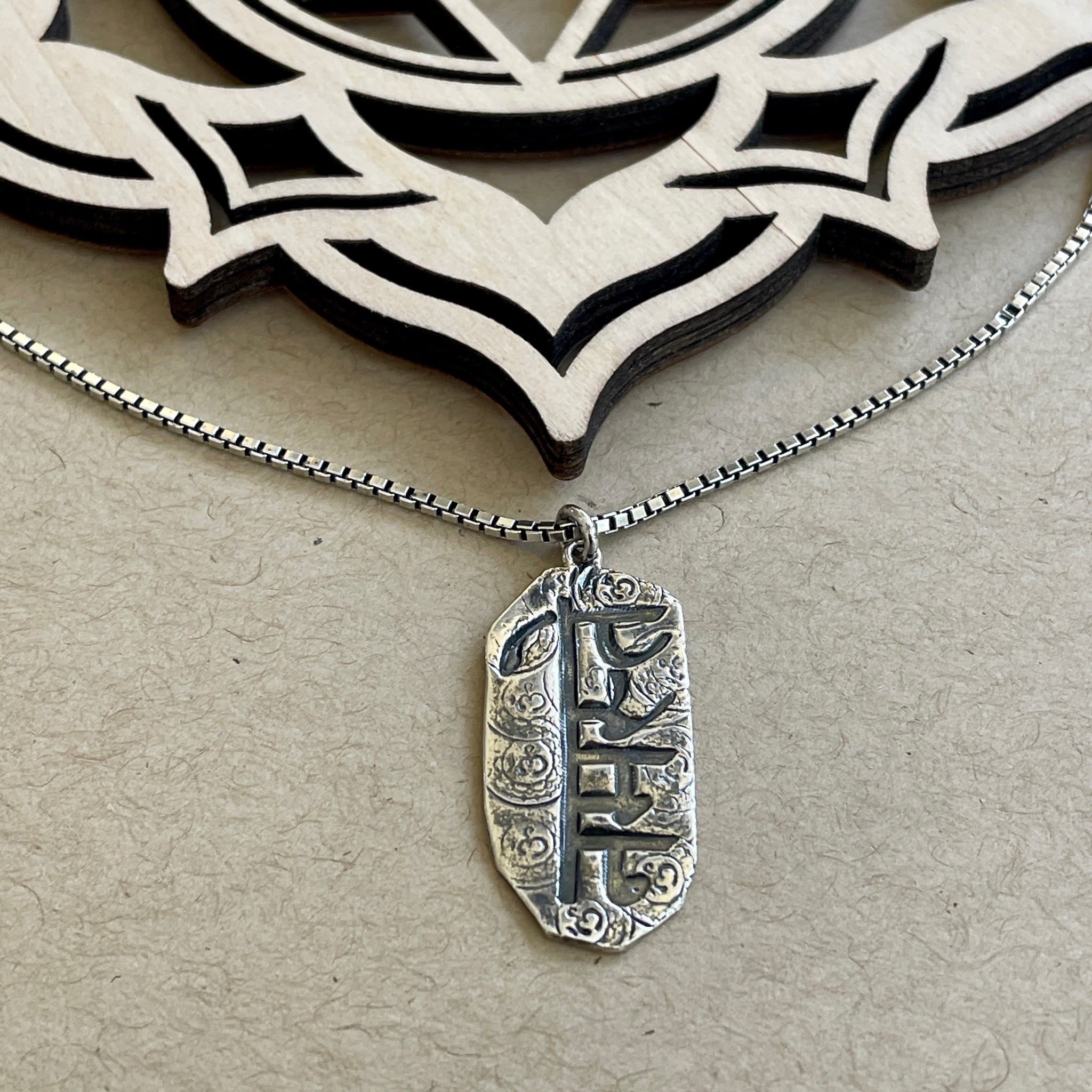 Namaste Pendant Necklace Unisex version