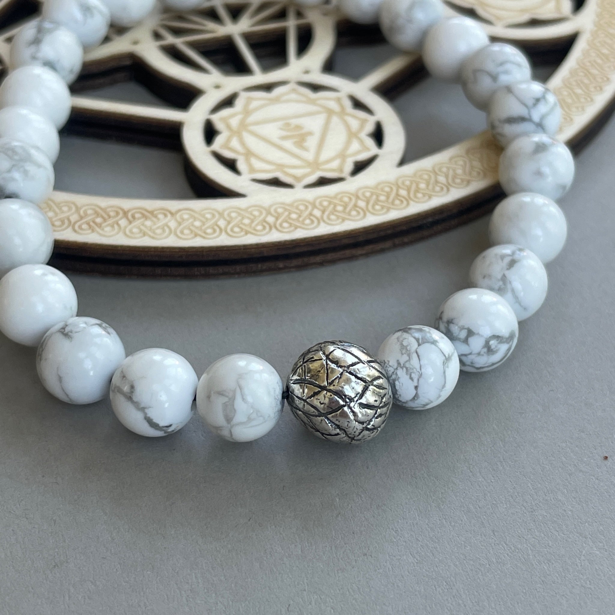 Flower of the Universe Howlite Unisex Bracelet
