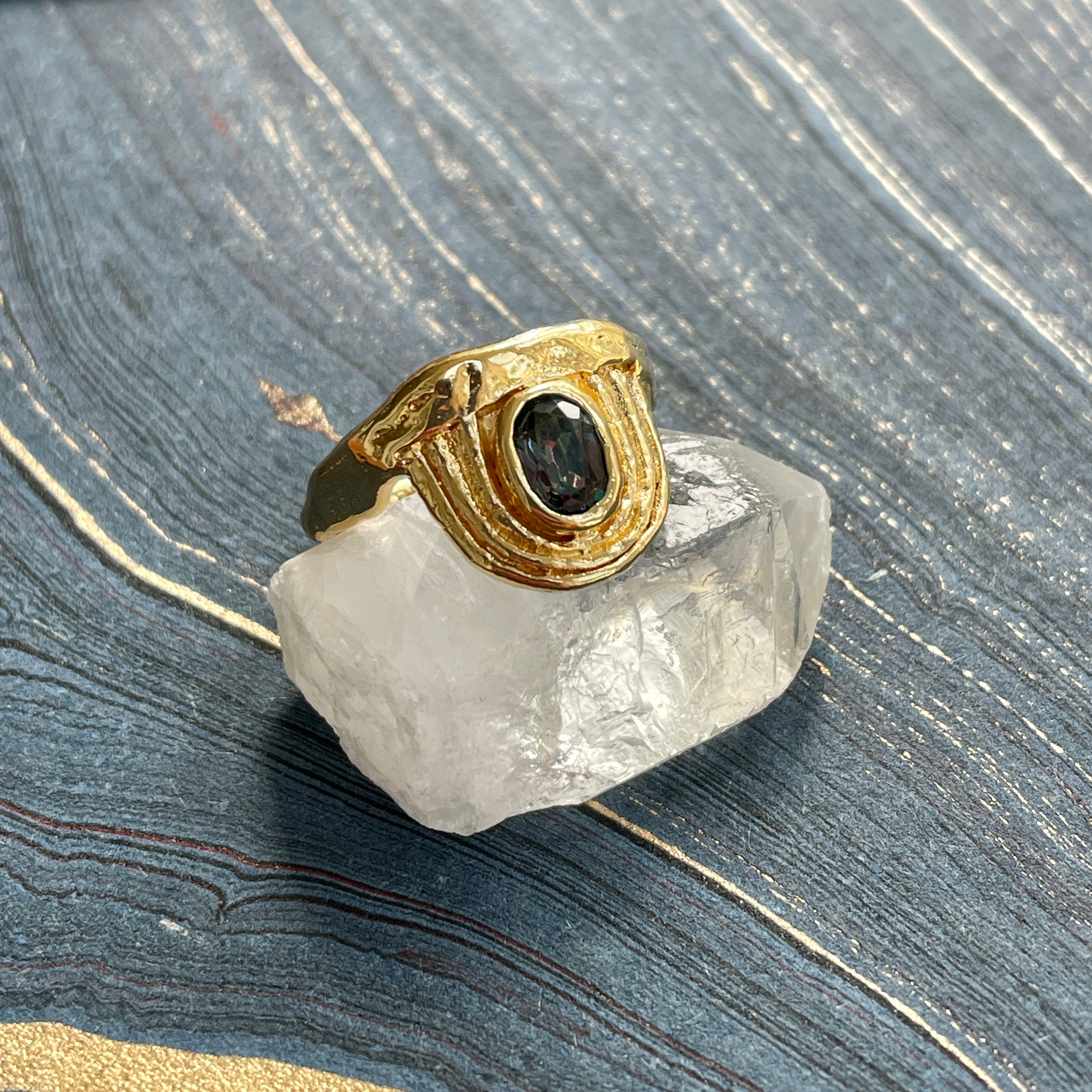 Rainbow Hope Topaz Ring