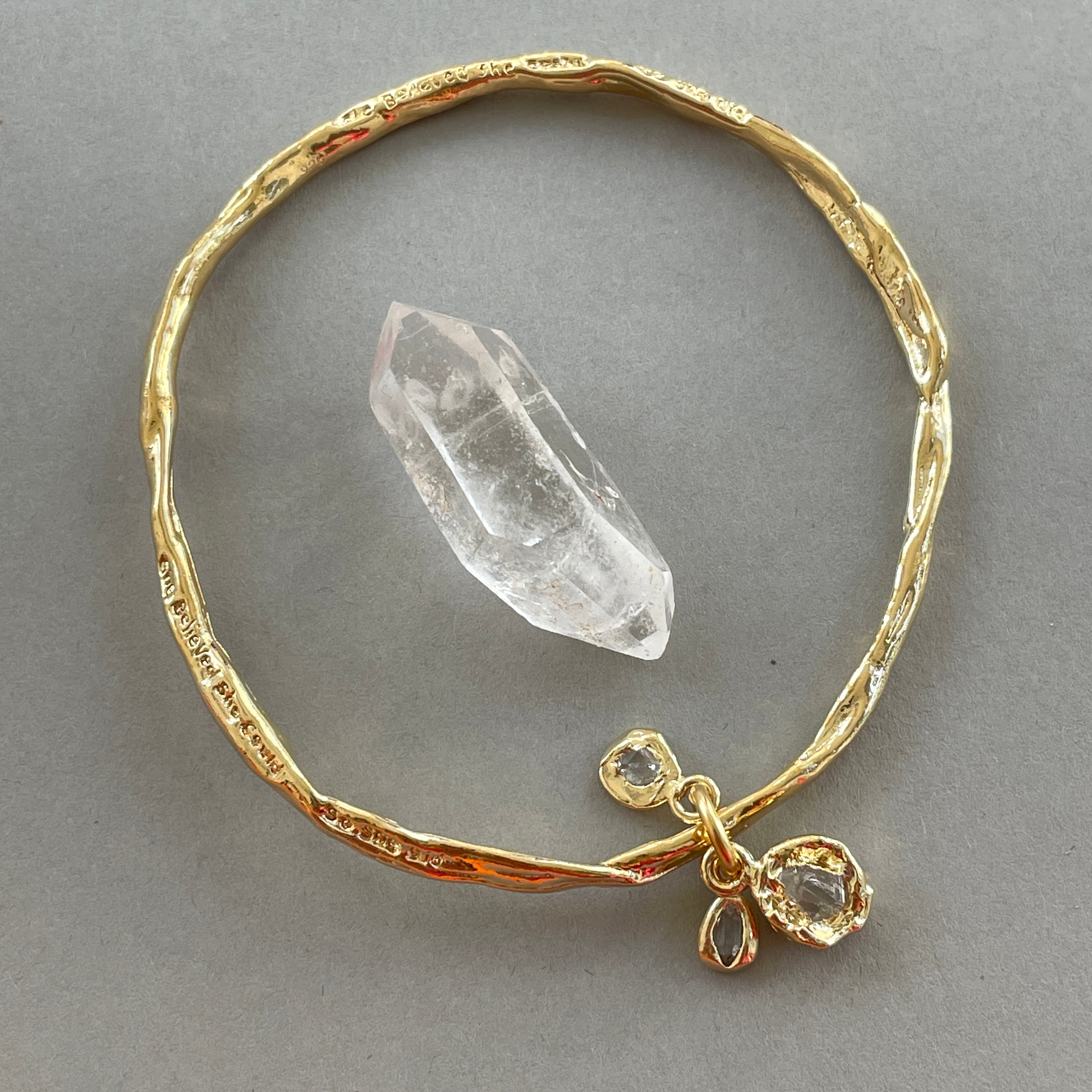 Circle of White Light Bangle