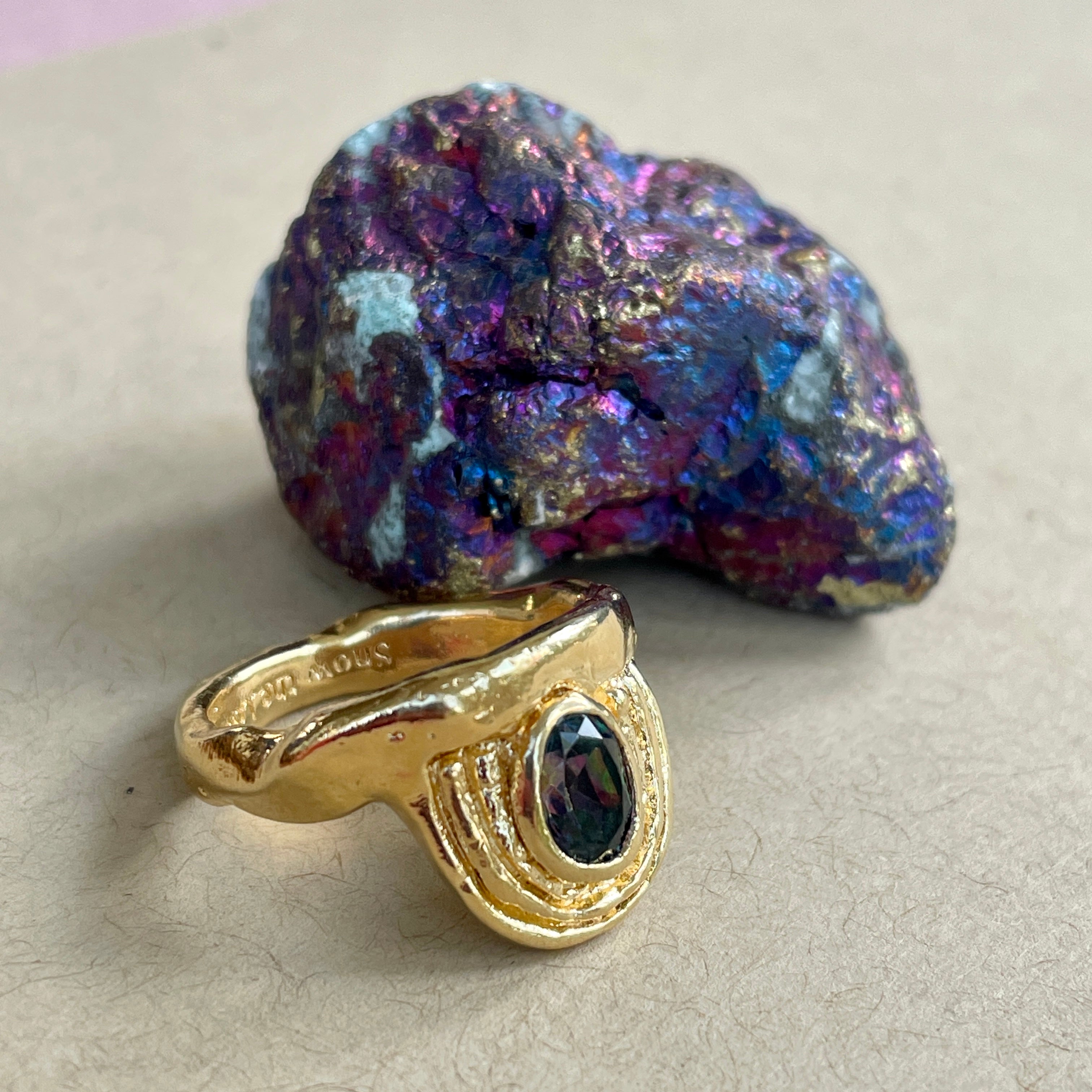Rainbow Hope Topaz Ring