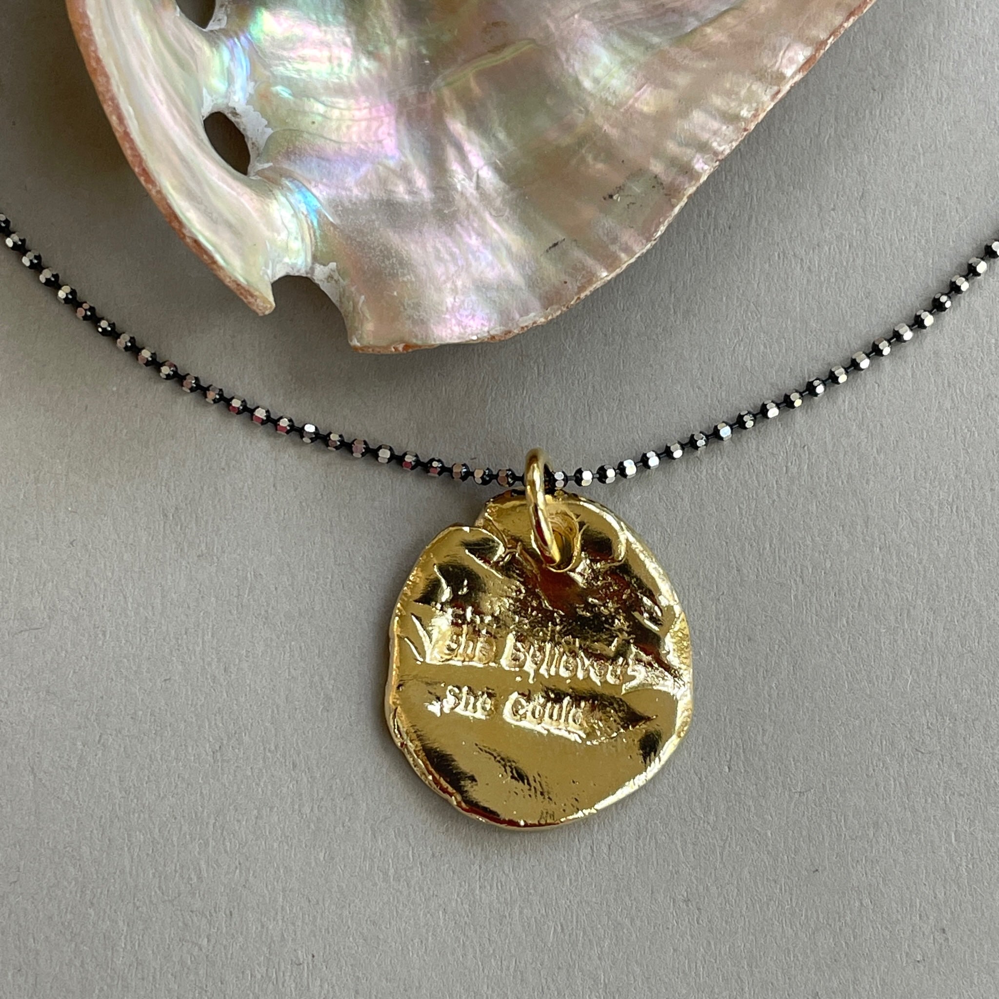 She Believed She Could So She Did Amulet Necklace