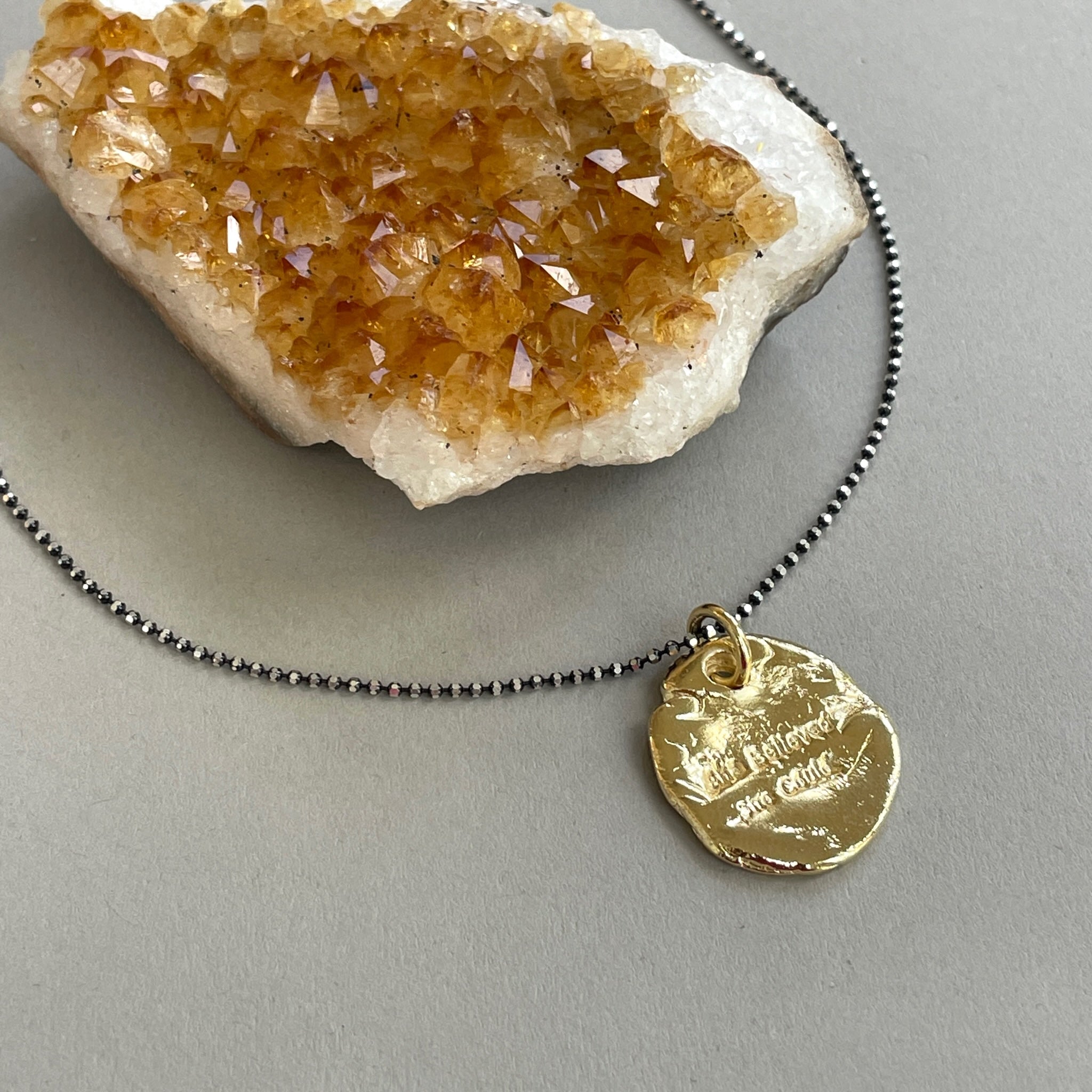She Believed She Could So She Did Amulet Necklace