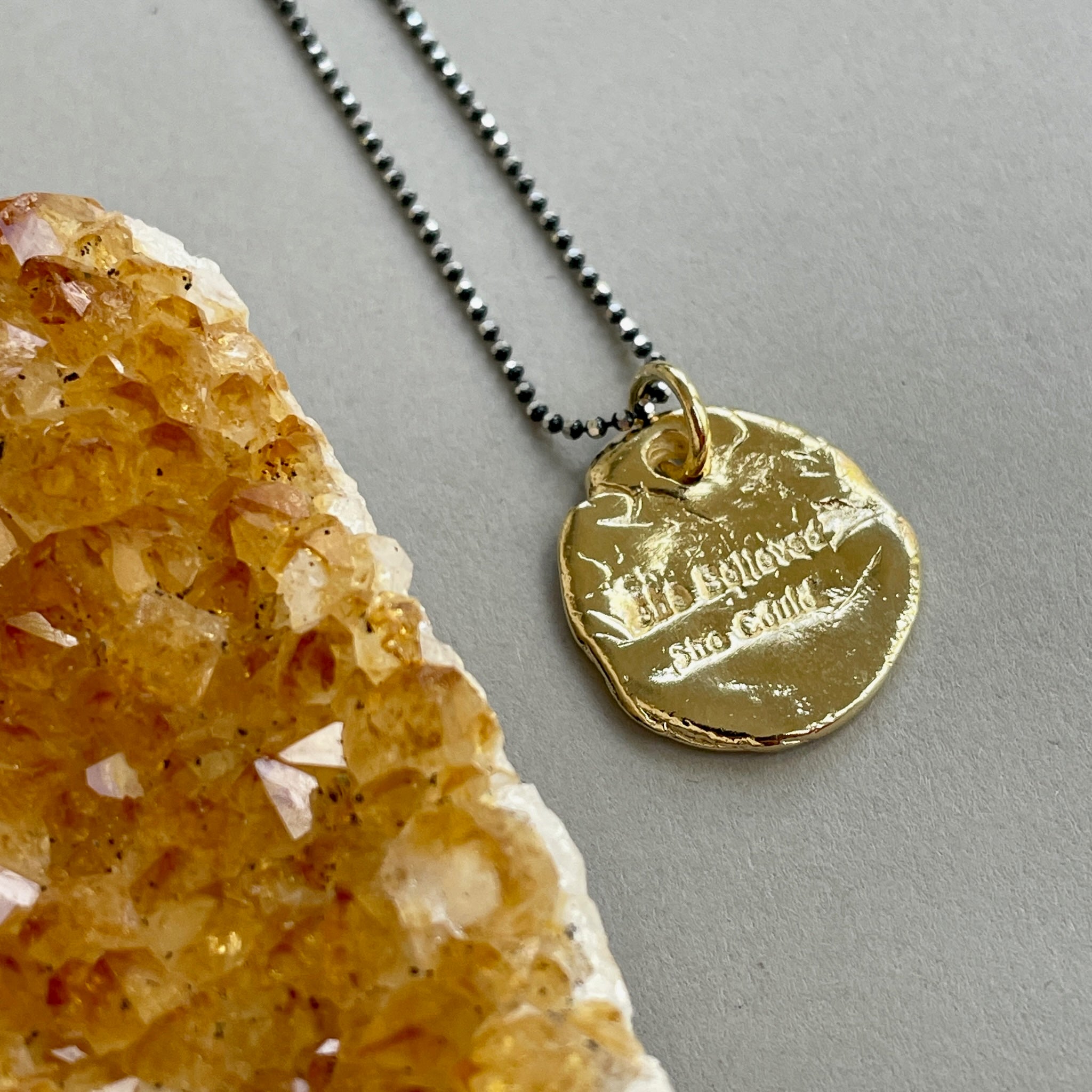 She Believed She Could So She Did Amulet Necklace