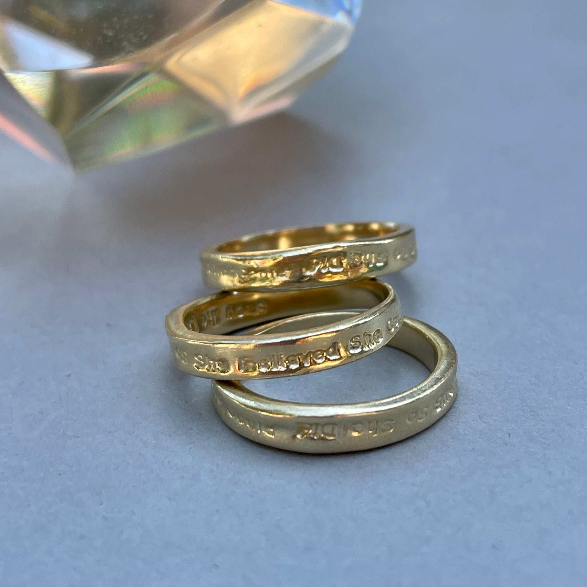 14kt Solid Gold She Believed She Could So She Did Classic Ring