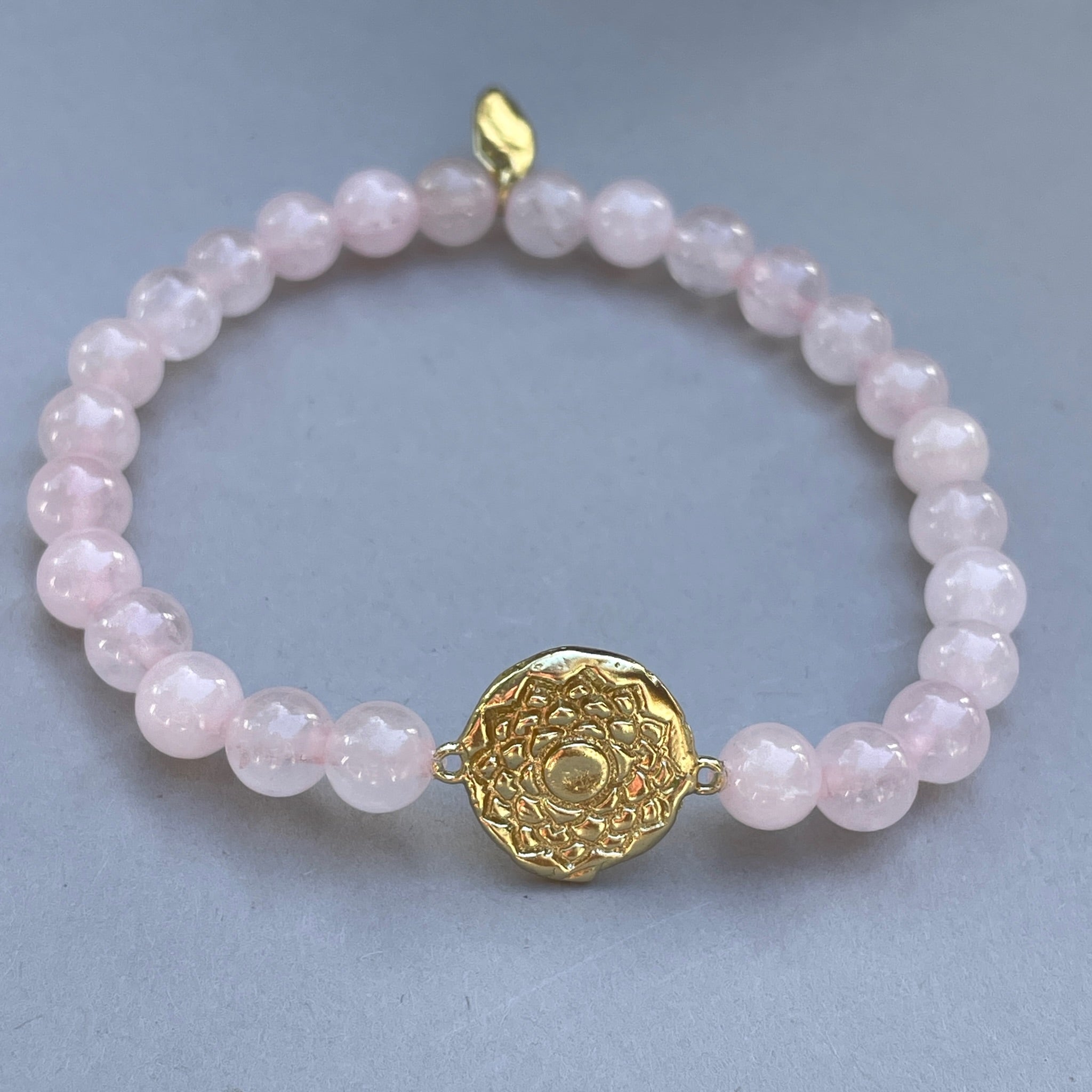 Rose Quartz Crown Chakra Bracelet