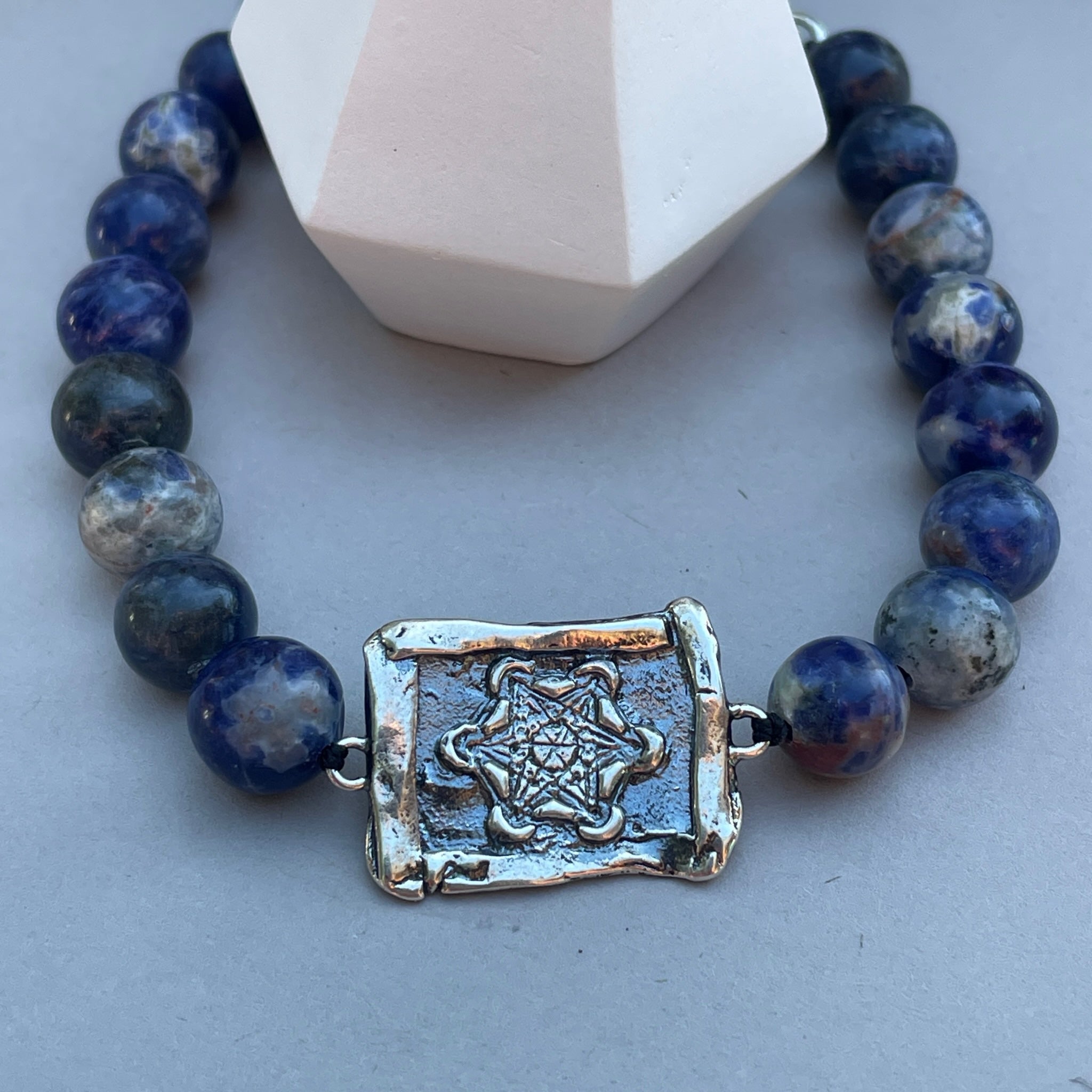Metatron Howlite & Sodalite/Black Tourmaline Unisex Bracelet