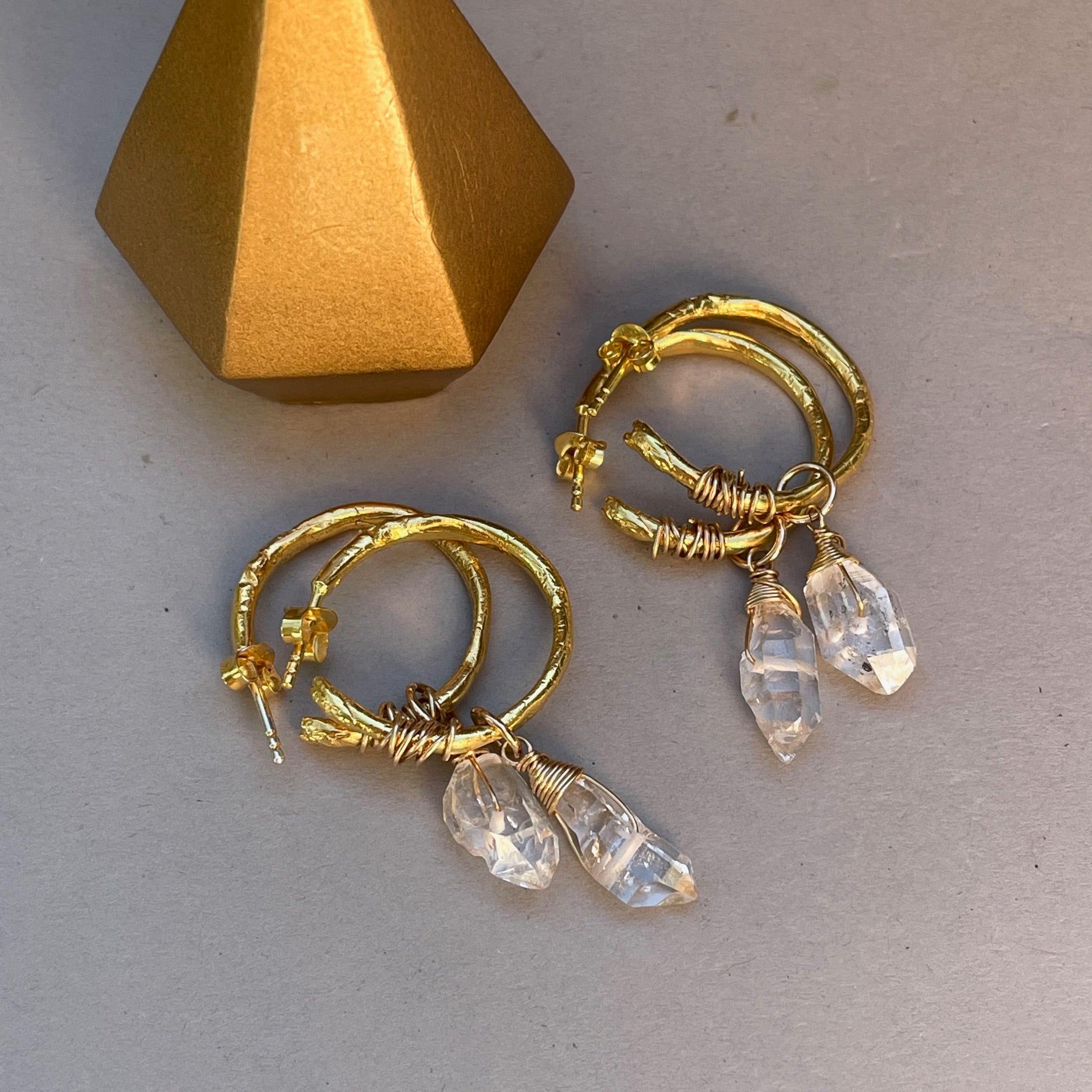Large Whisper of White Light Hoops