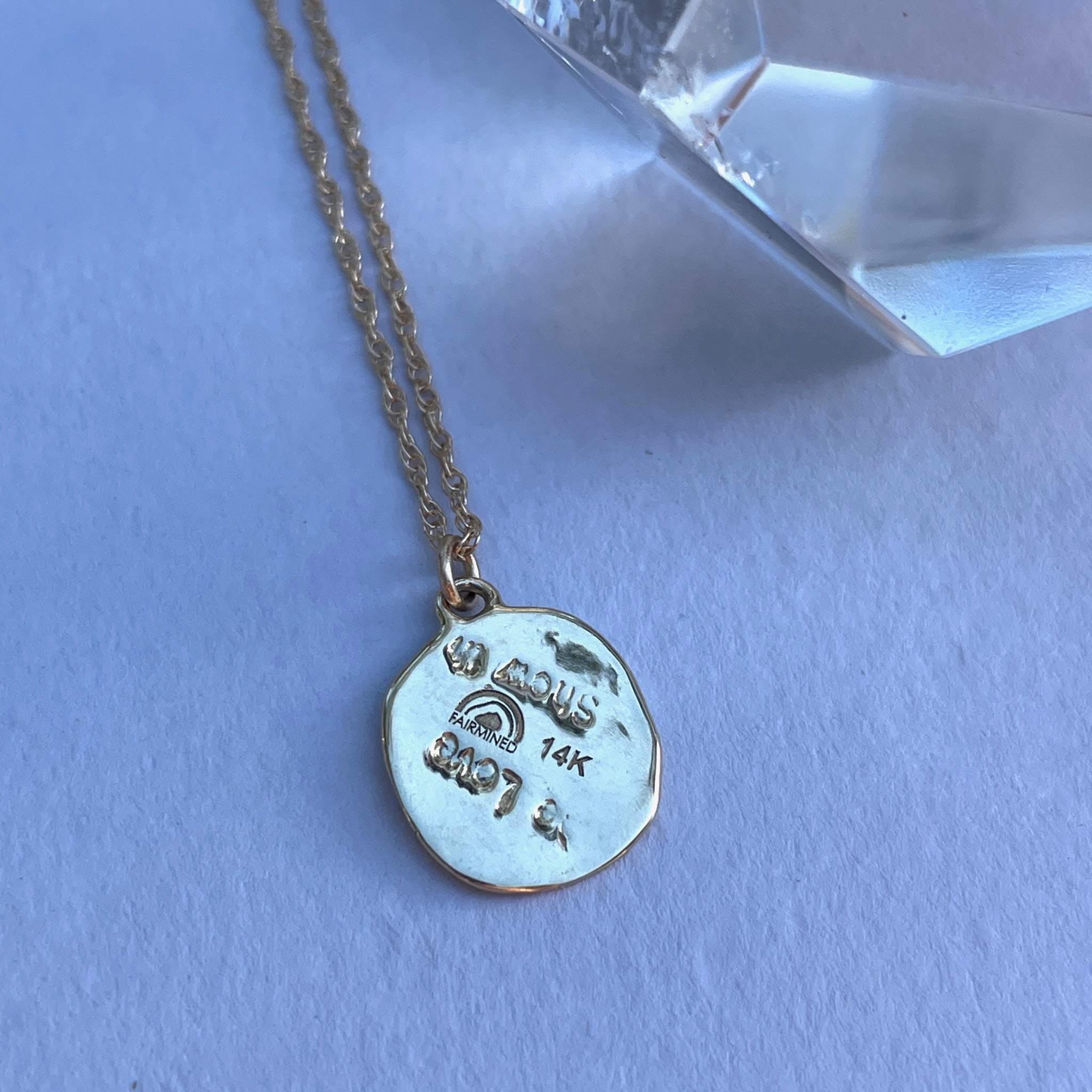 Fairmined 14kt Solid Gold Flower of the Universe Necklace