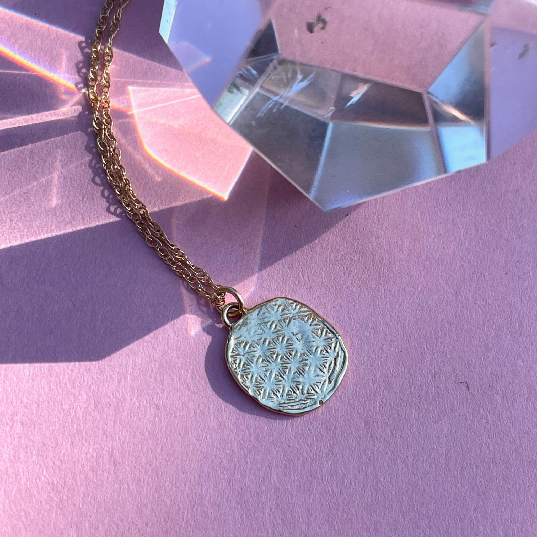 Fairmined 14kt Solid Gold Flower of the Universe Necklace