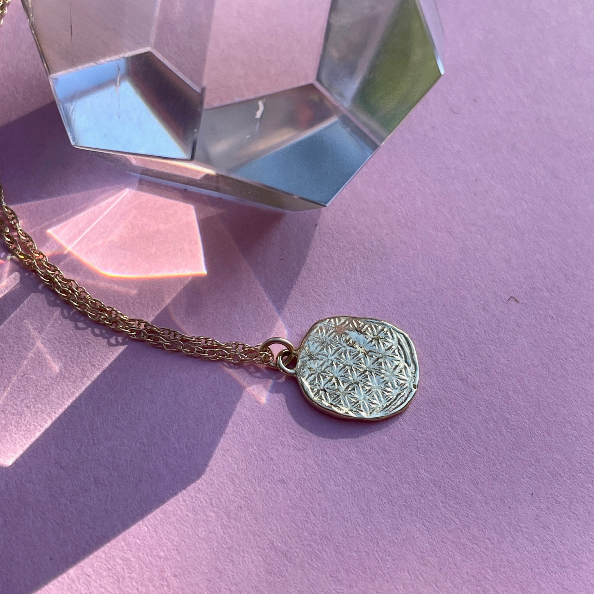 Fairmined 14kt Solid Gold Flower of the Universe Necklace