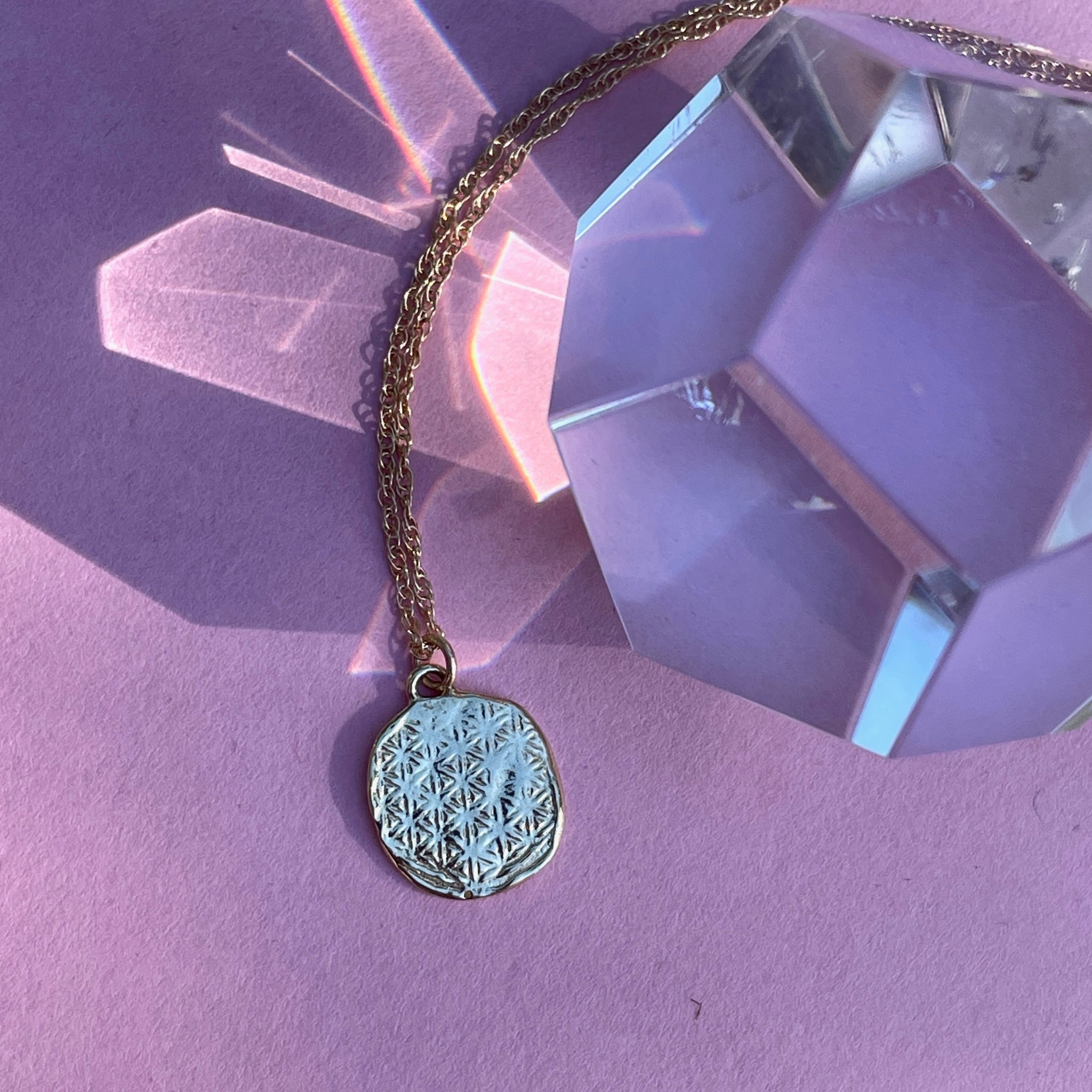 Fairmined 14kt Solid Gold Flower of the Universe Necklace