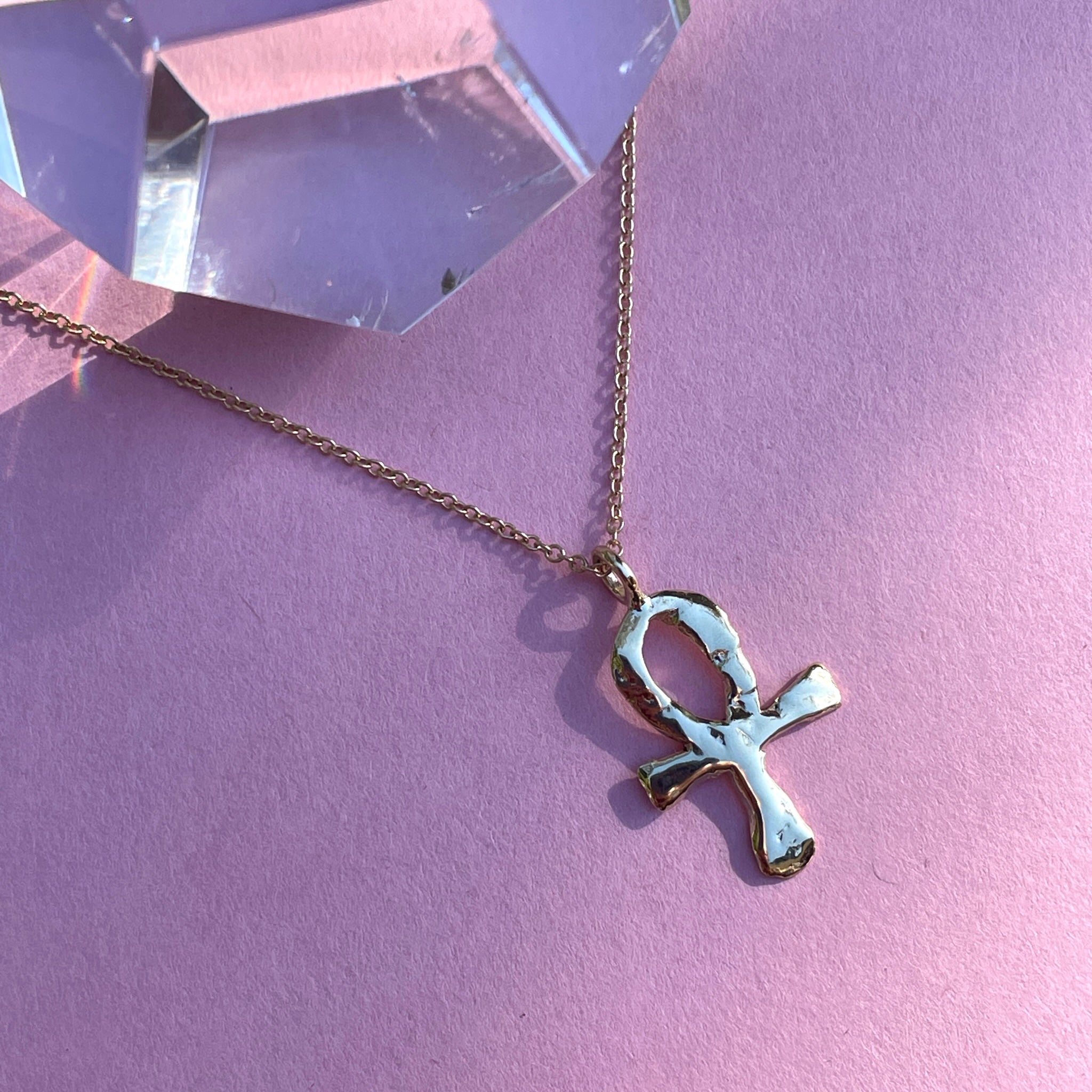 Fairmined 14kt Solid Gold Divine Ankh Necklace