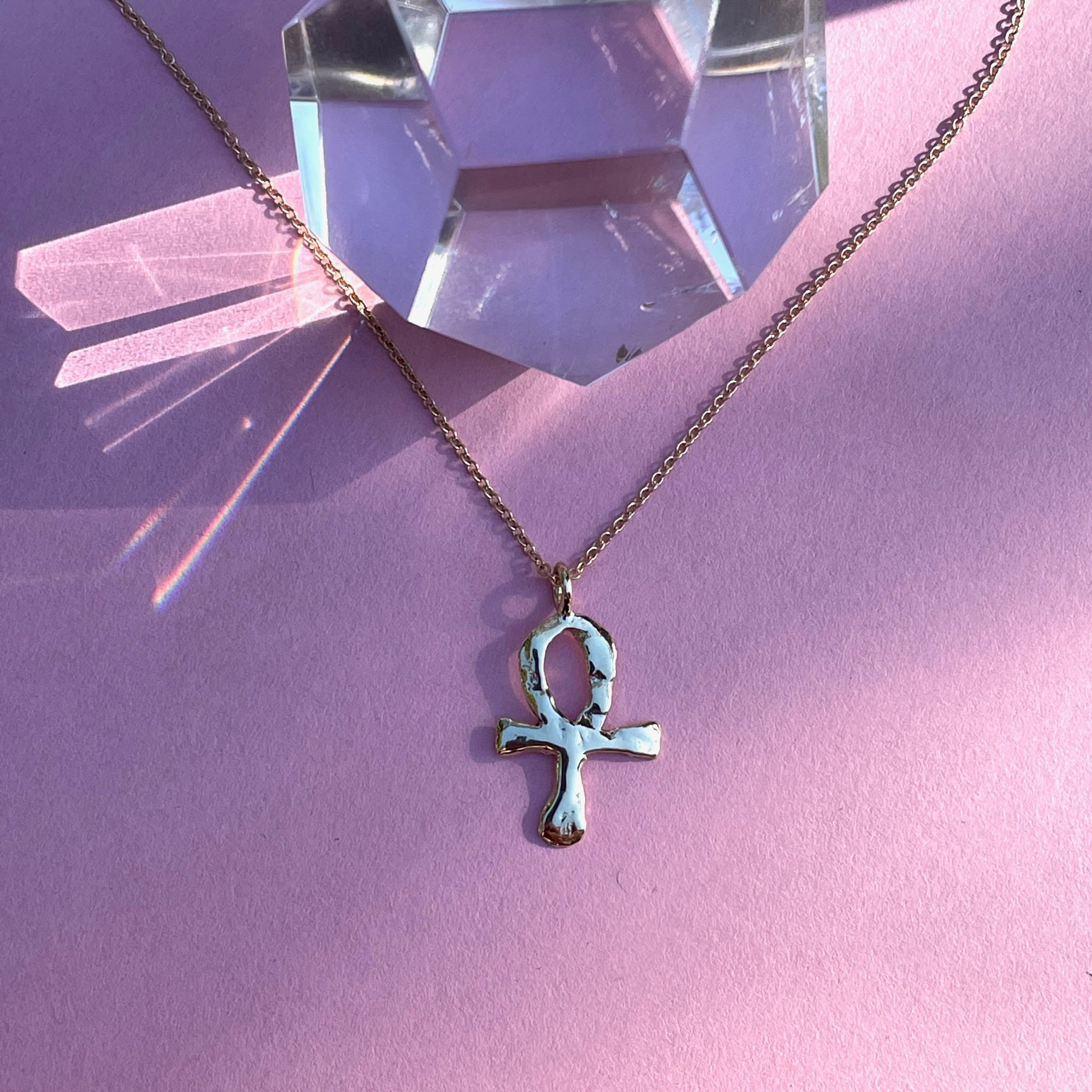 Fairmined 14kt Solid Gold Divine Ankh Necklace