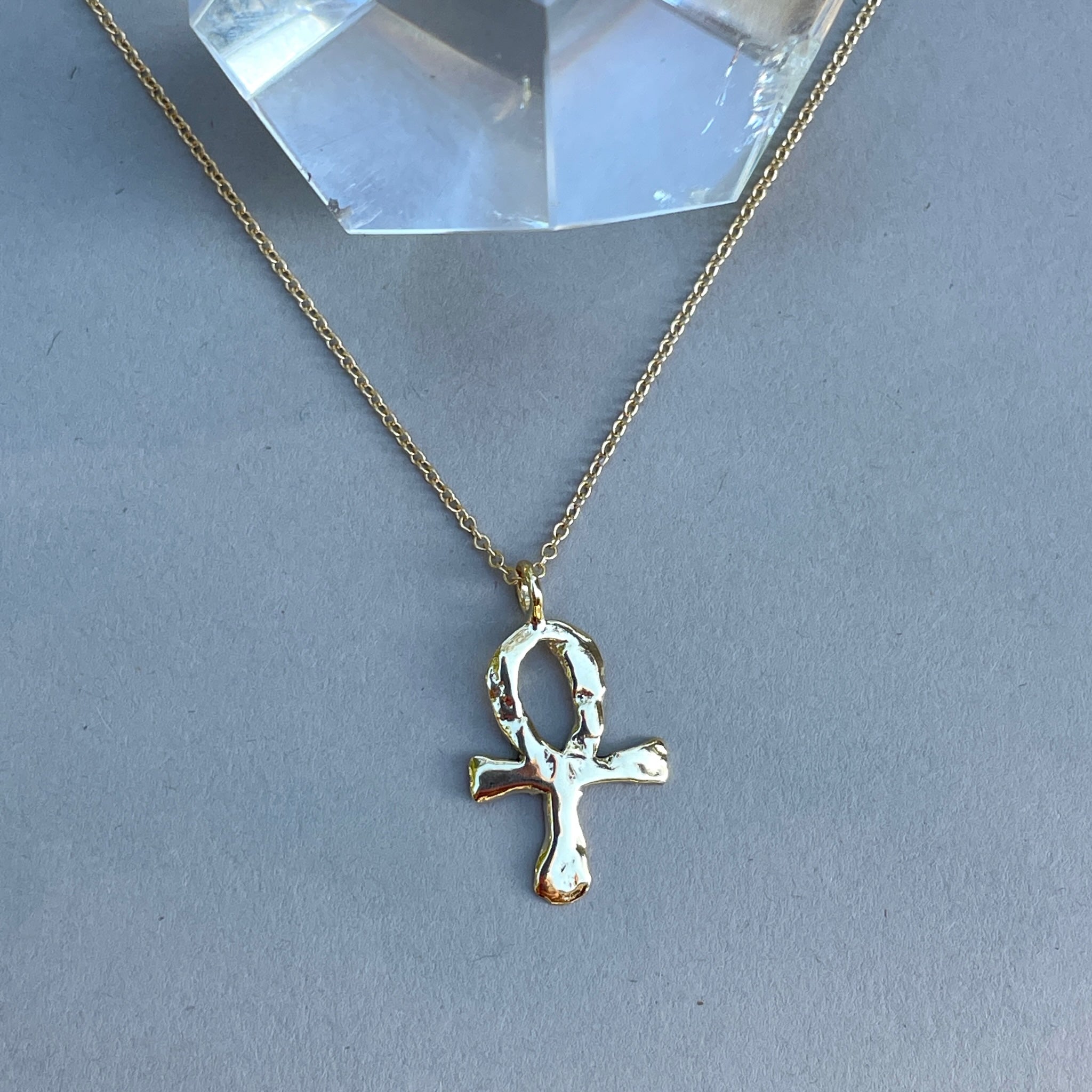 Fairmined 14kt Solid Gold Divine Ankh Necklace