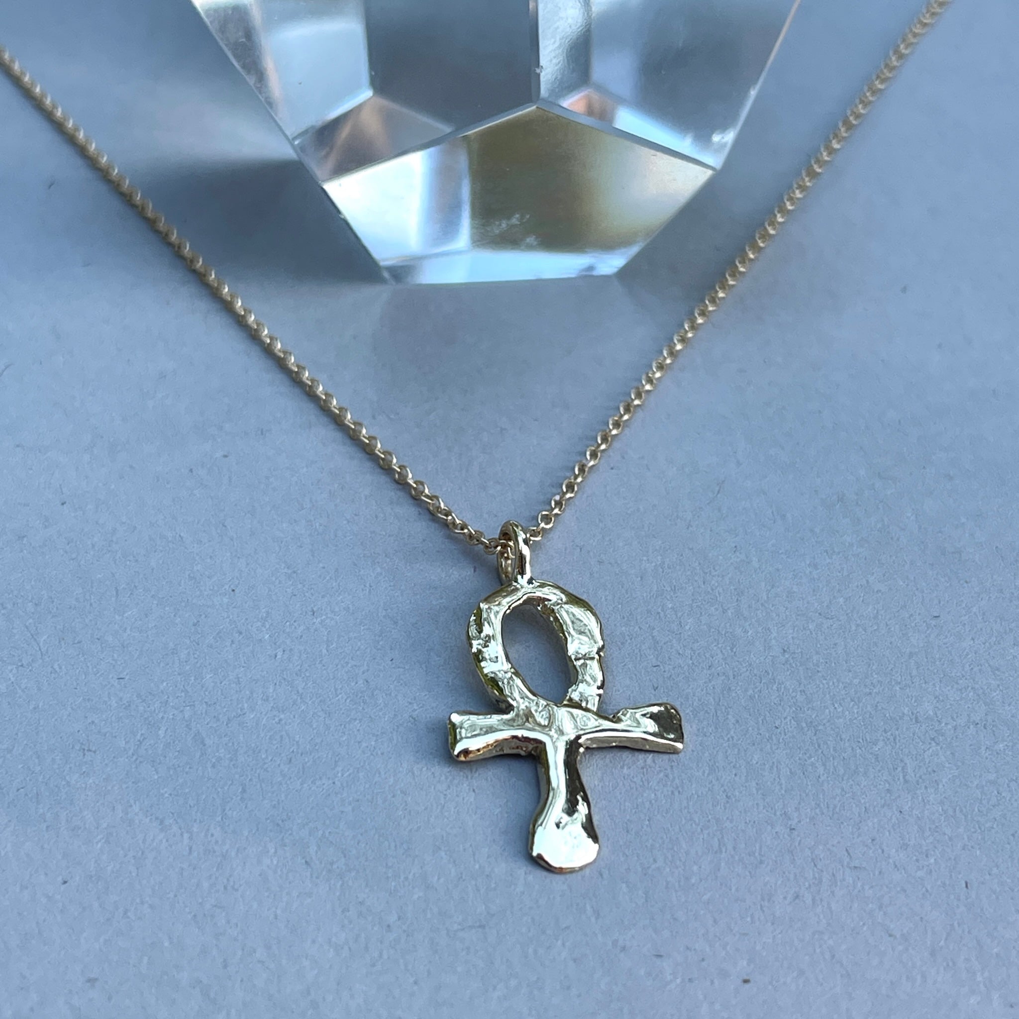 Fairmined 14kt Solid Gold Divine Ankh Necklace