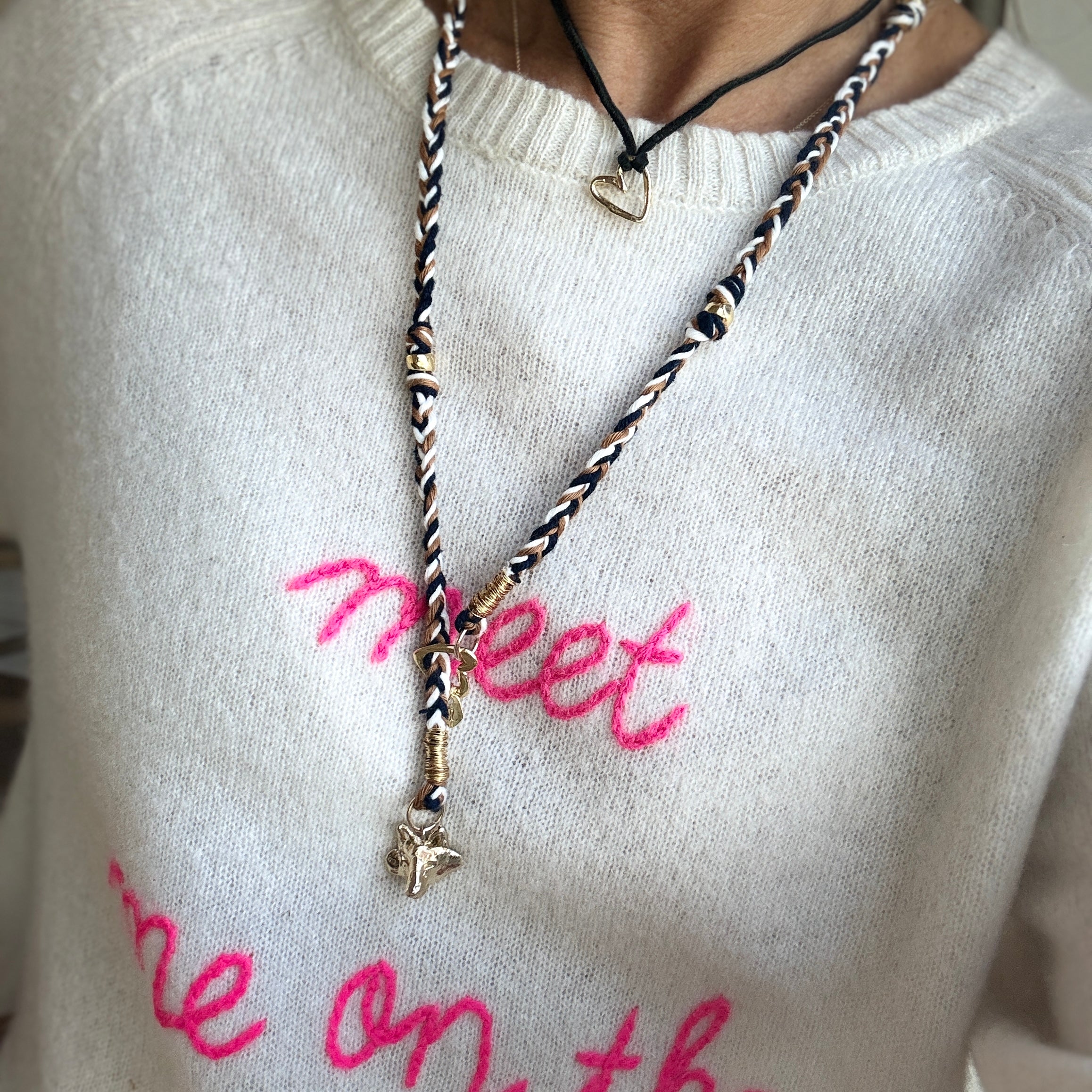 Charmed Braided Summer Necklace