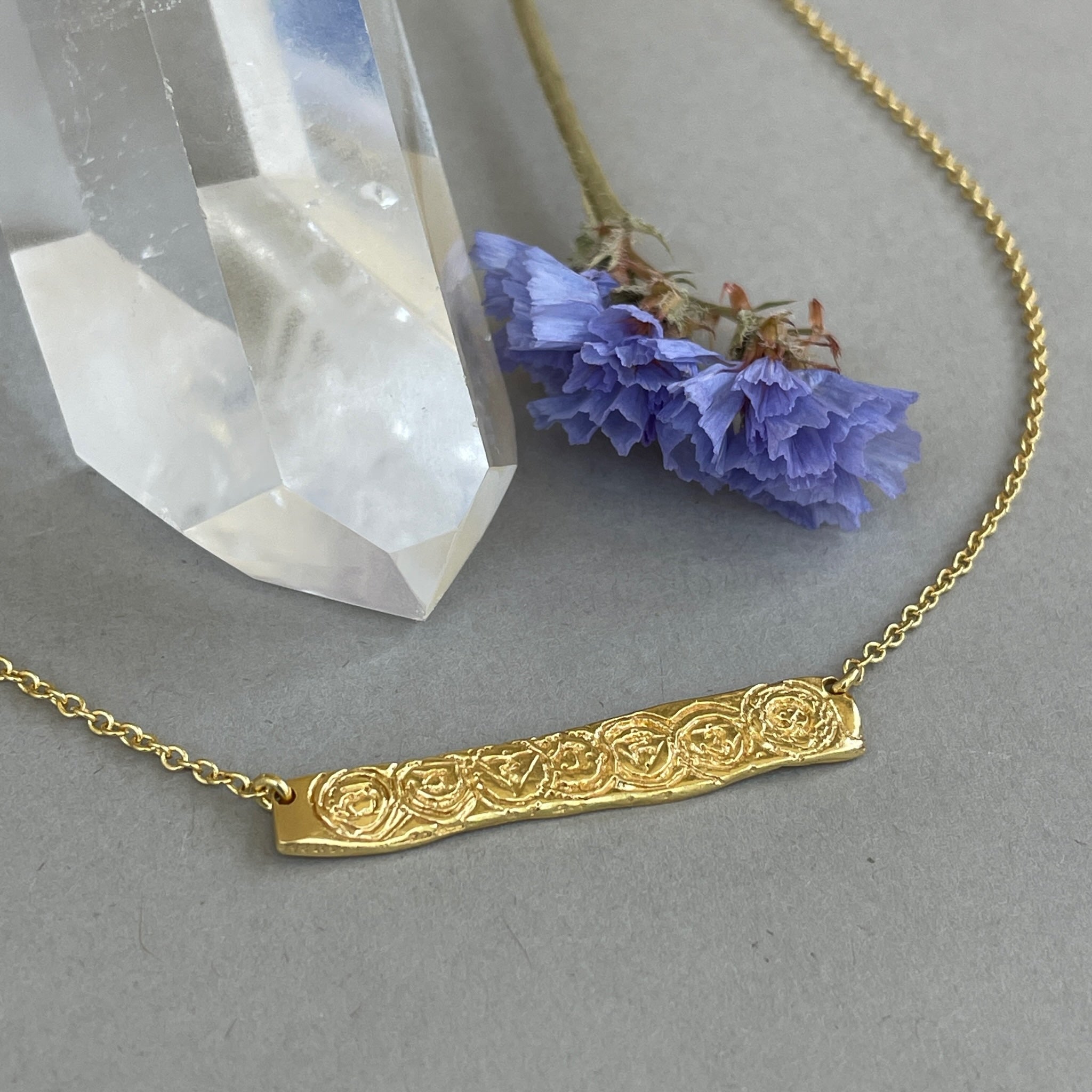 My Chakras are Balanced Bar Necklace