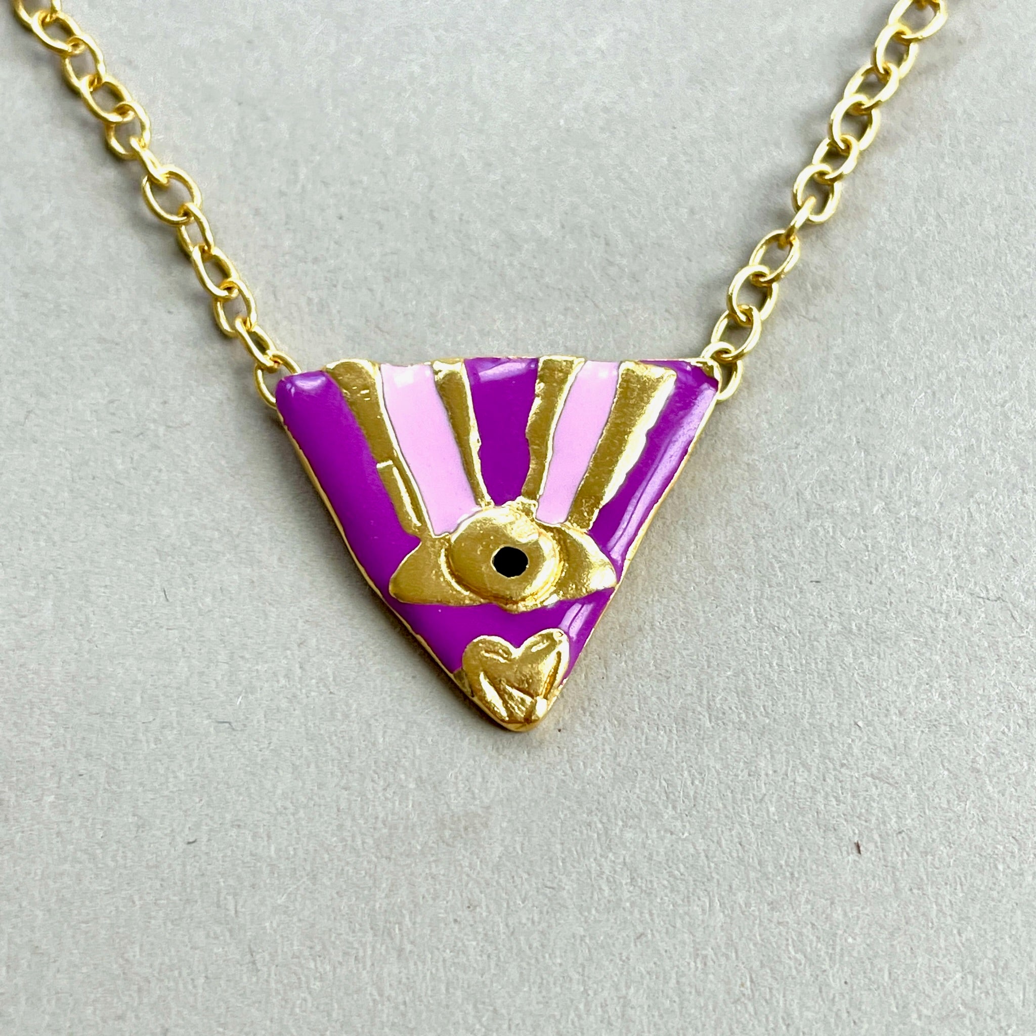 I Am Word Necklace - Three Different Enamels
