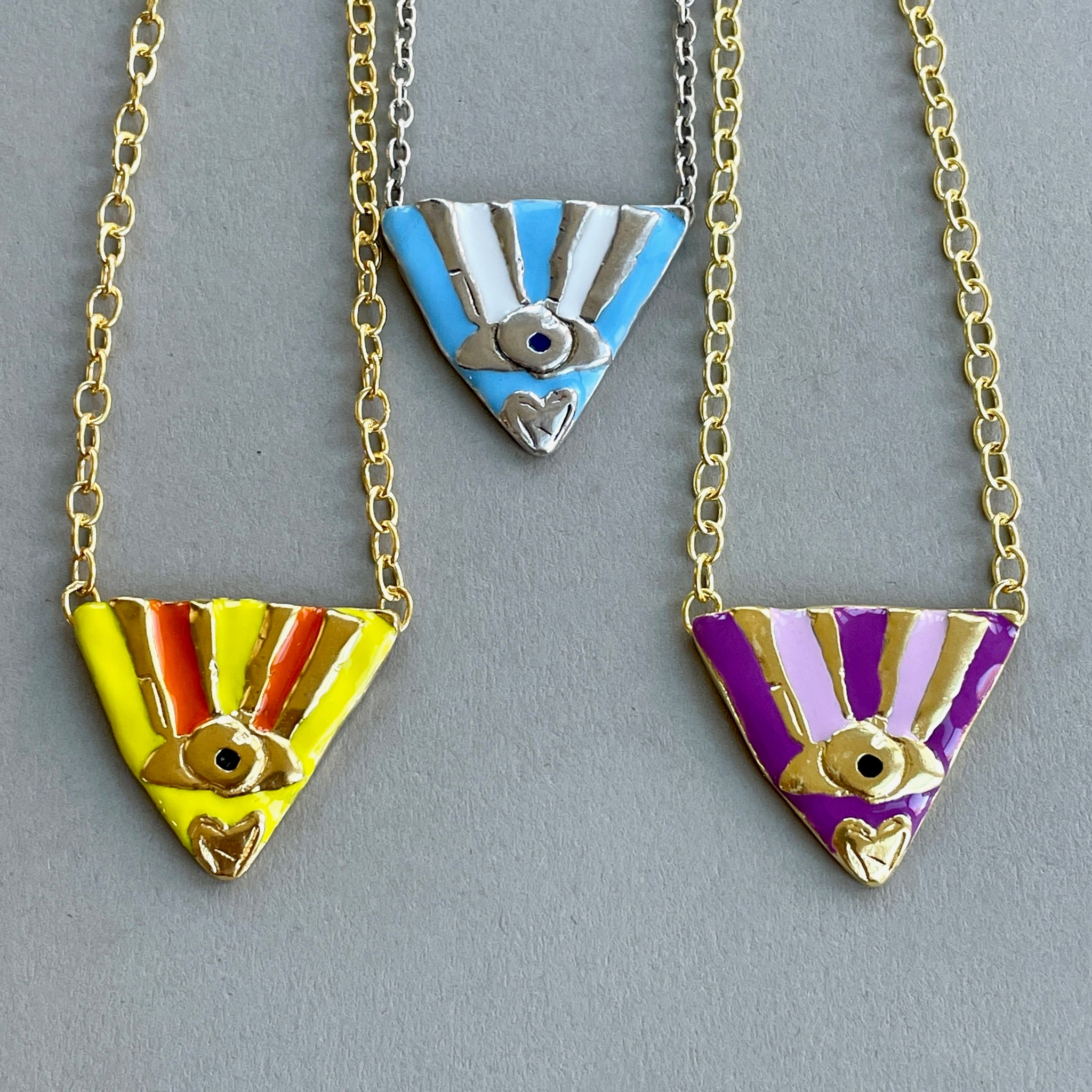 I Am Word Necklace - Three Different Enamels