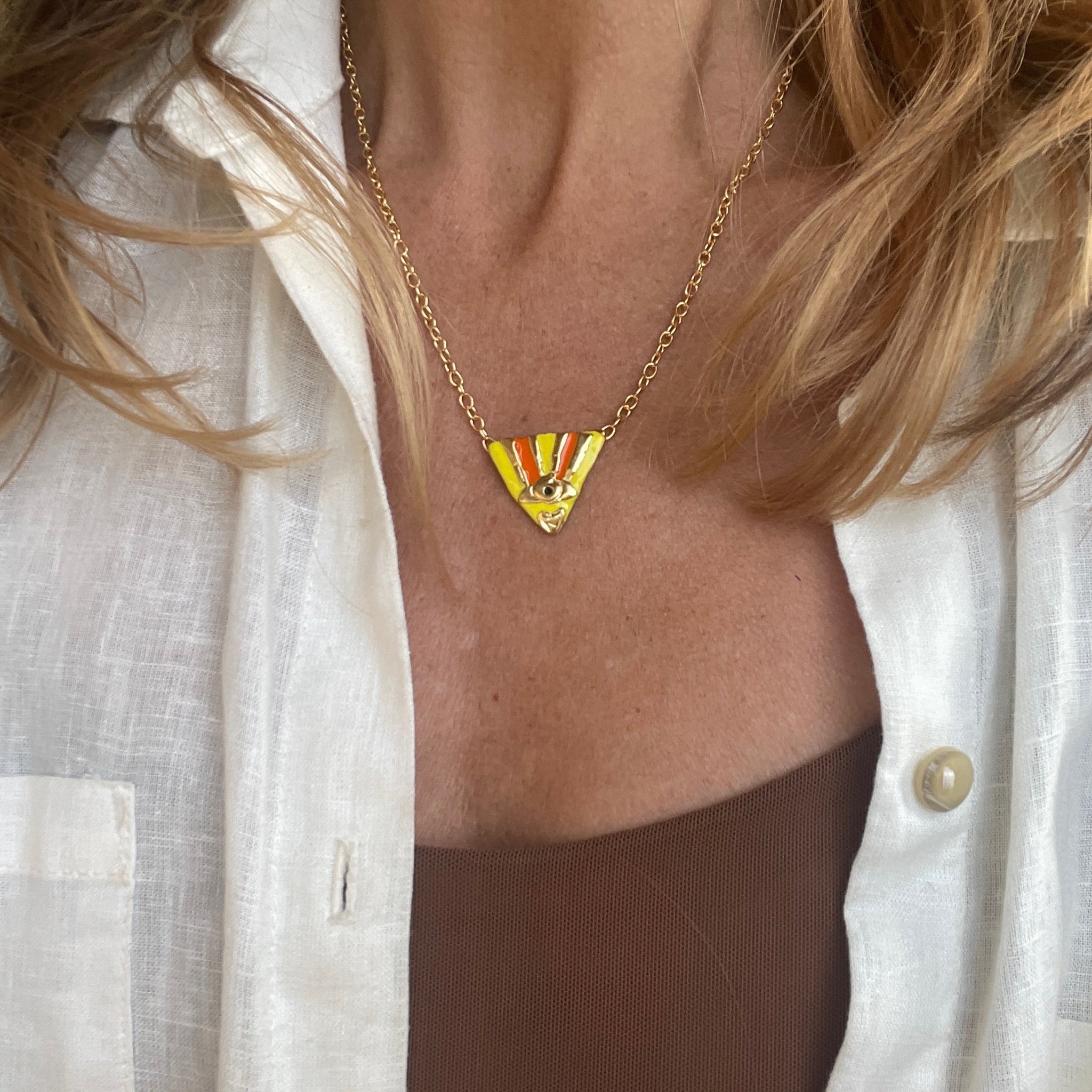 I Am Word Necklace - Three Different Enamels