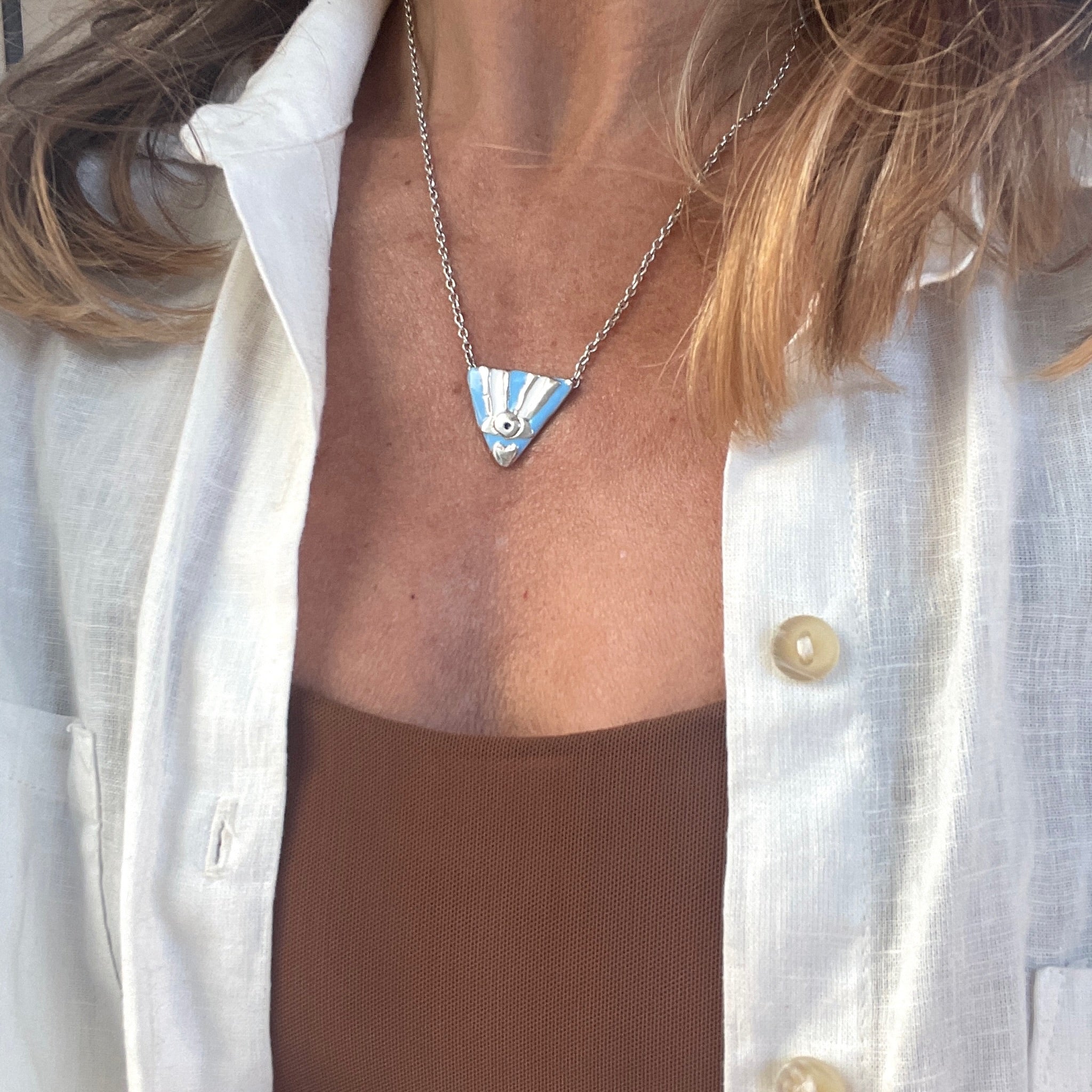 I Am Word Necklace - Three Different Enamels
