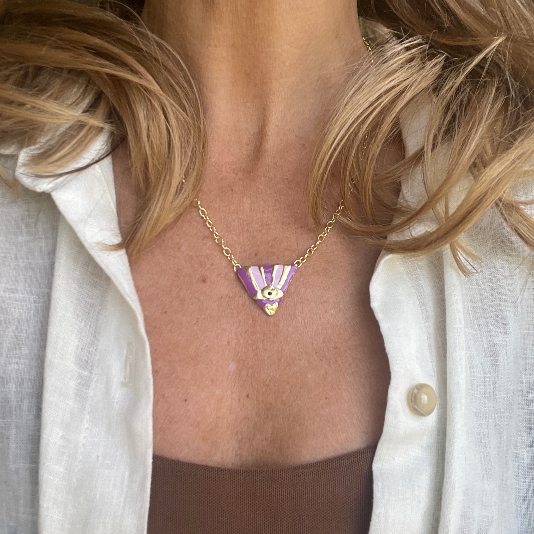 I Am Word Necklace - Three Different Enamels