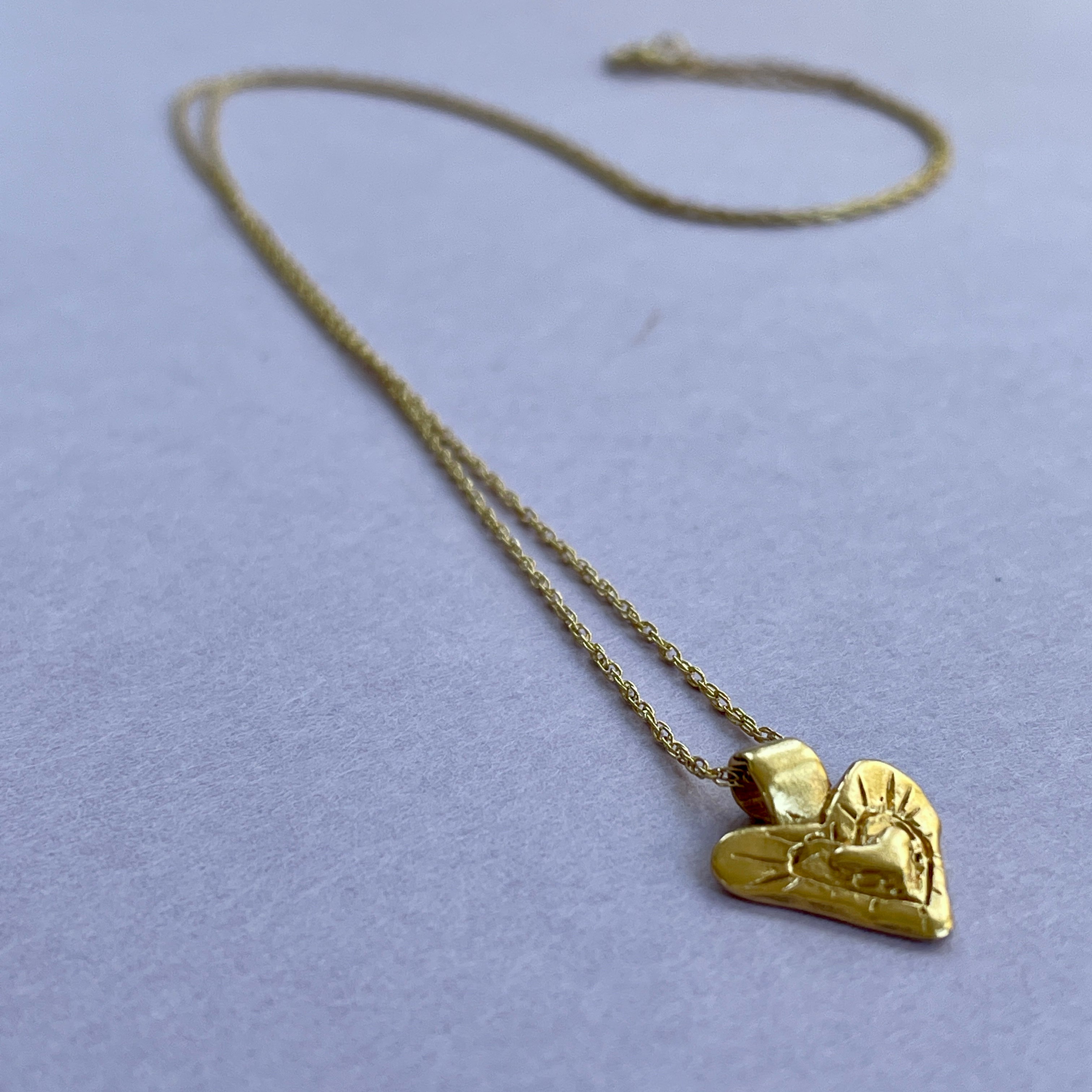 It’s Only With The Heart Gold Necklace