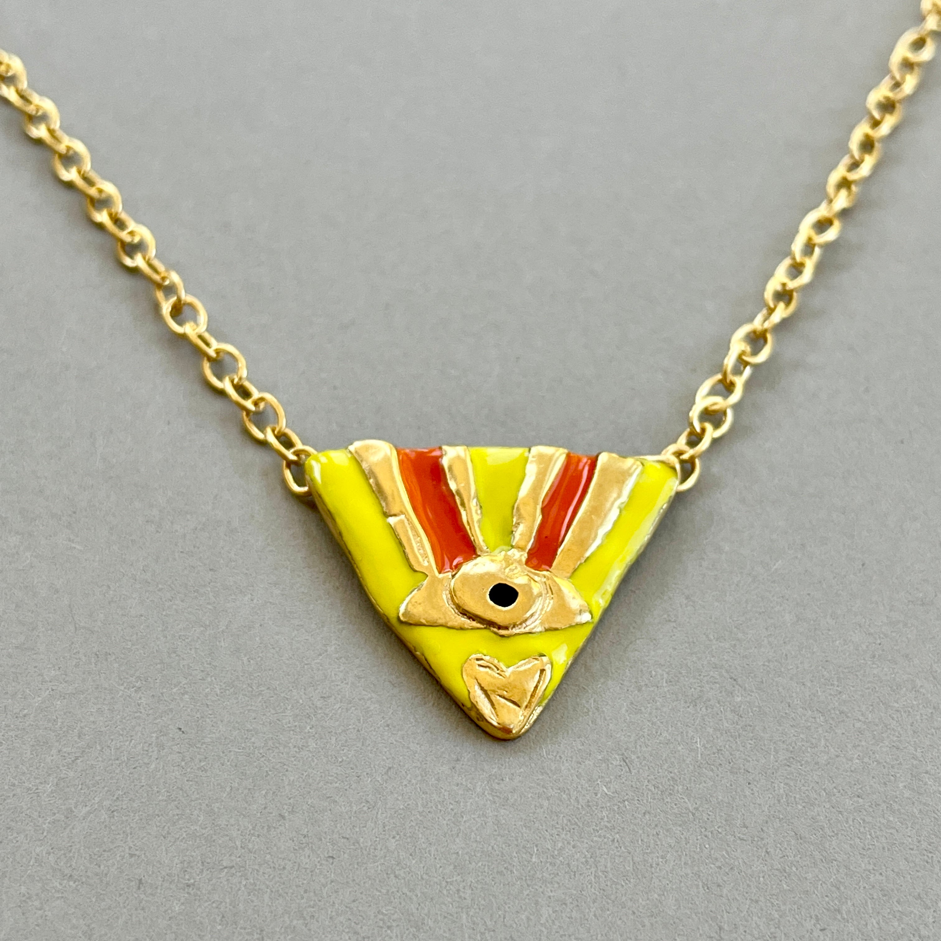 I Am Word Necklace - Three Different Enamels