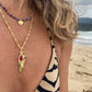 Harmony Beads Necklace - Pink & Grey Tanzanite with Gold & Silver Heartshine Charm