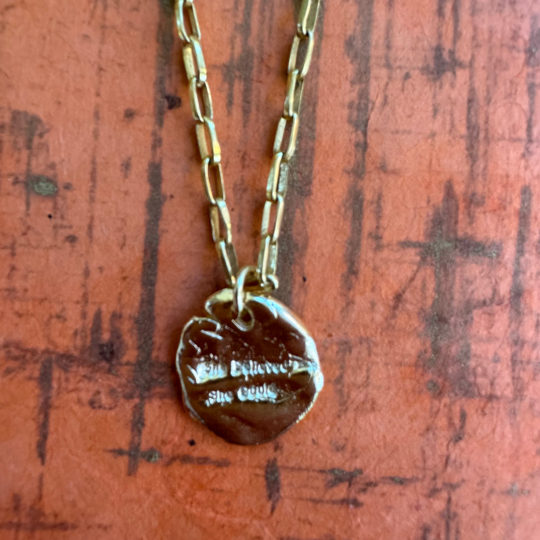 She Believed She Could So She Did Amulet Necklace