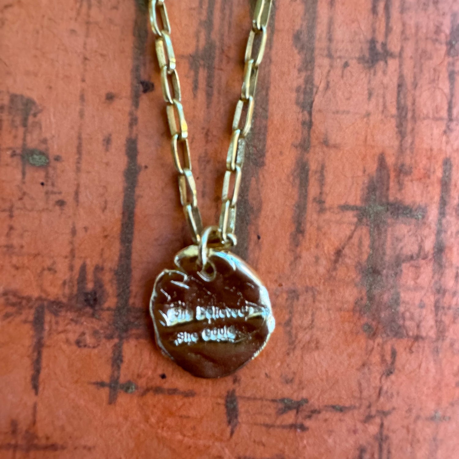 She Believed She Could So She Did Amulet Necklace