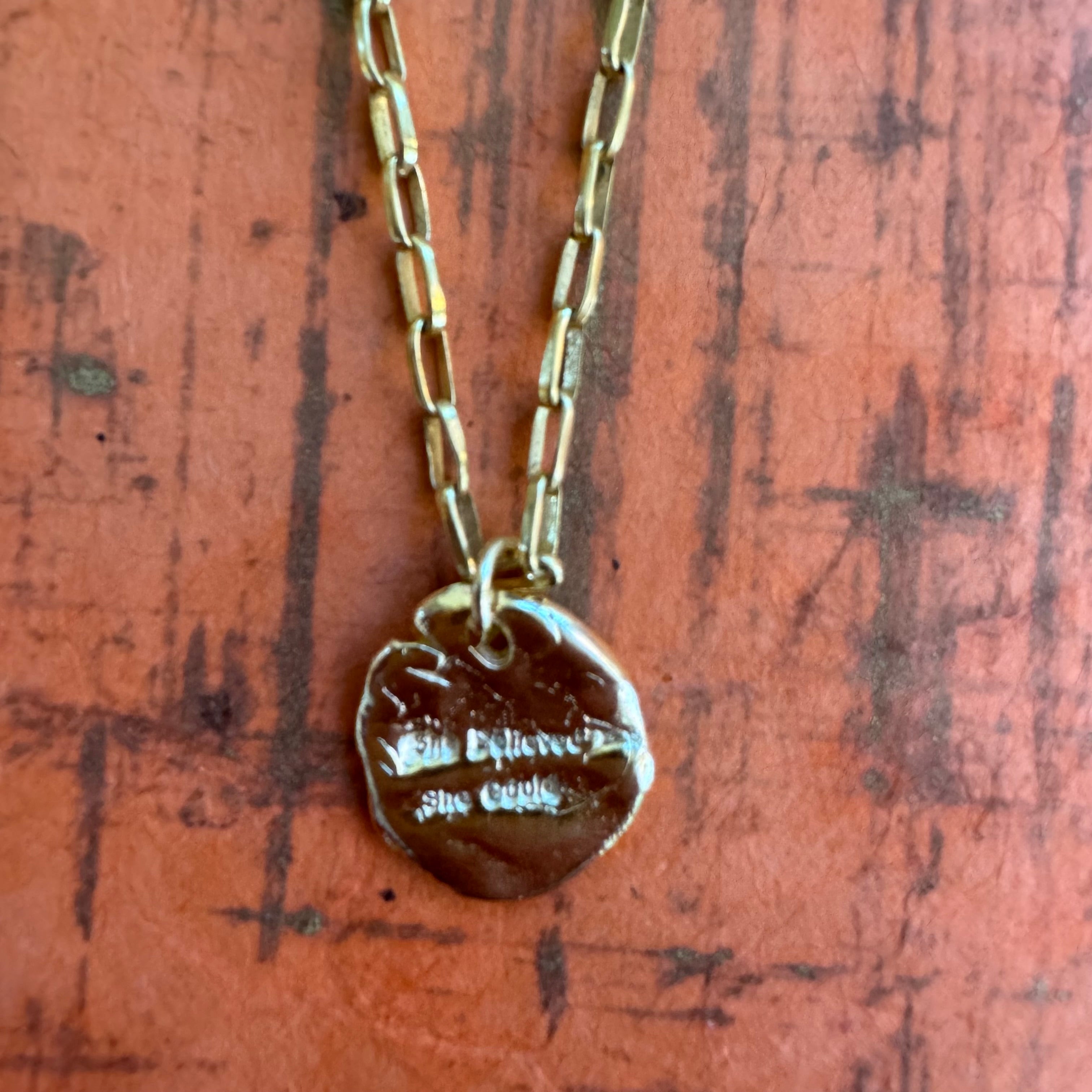 She Believed She Could So She Did Amulet Necklace