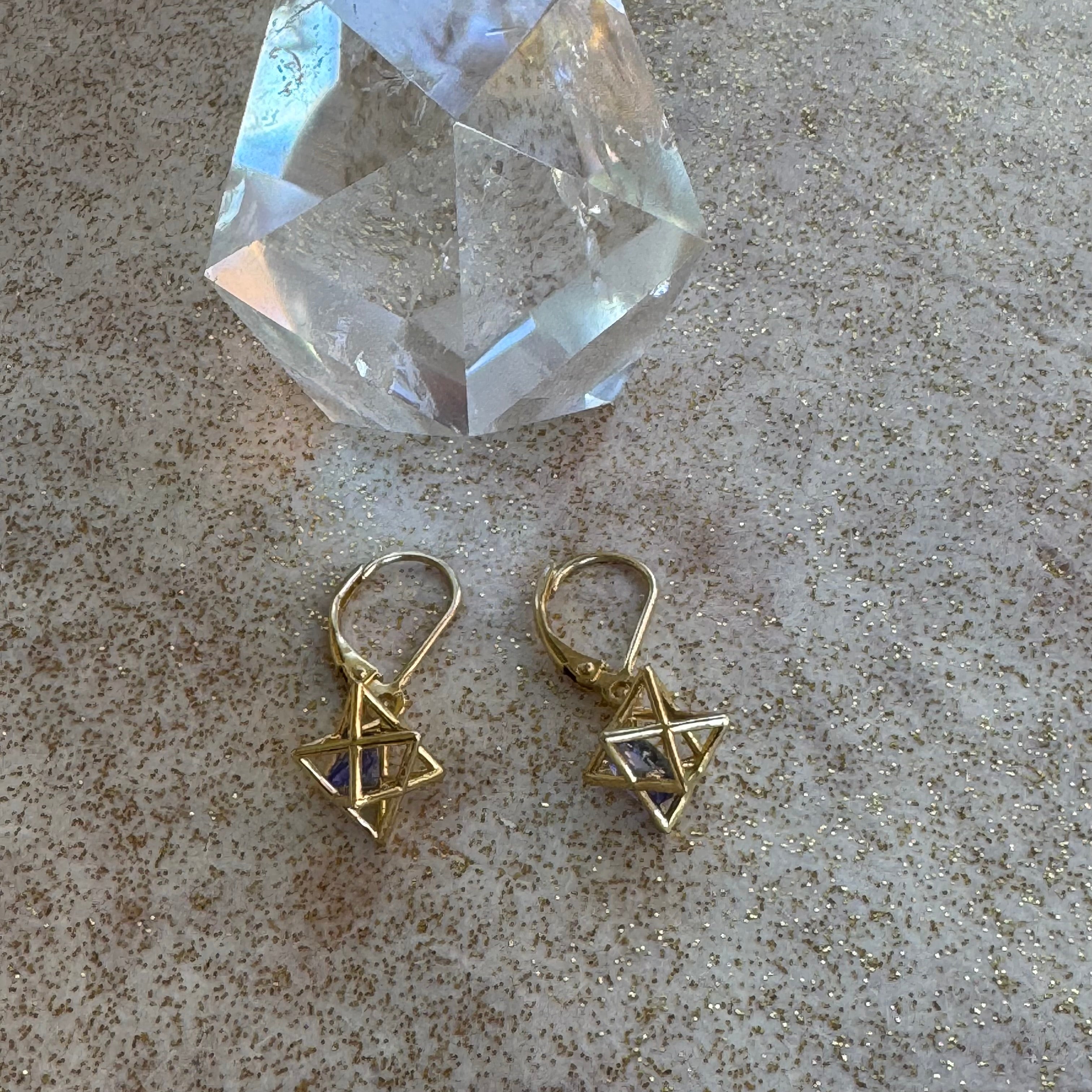 Merkaba Tanzanite Gem Earrings
