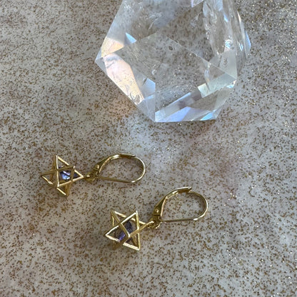 Merkaba Tanzanite Gem Earrings