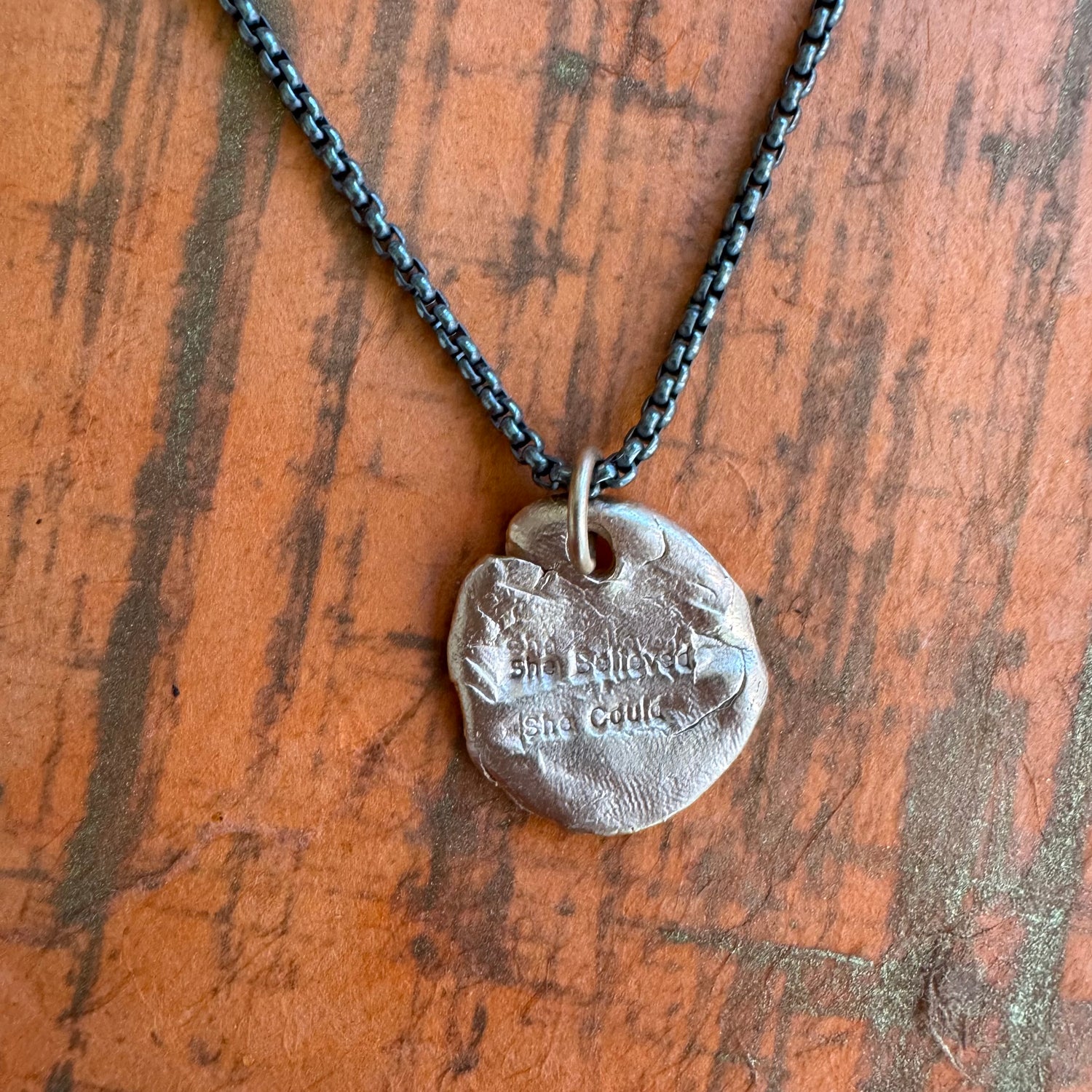 She Believed She Could So She Did Amulet Necklace