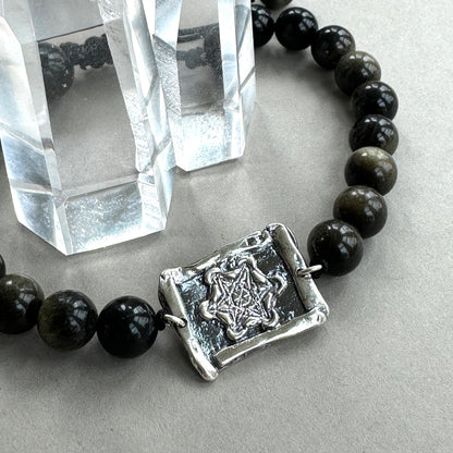 Golden Obsidian Metatron Bracelet