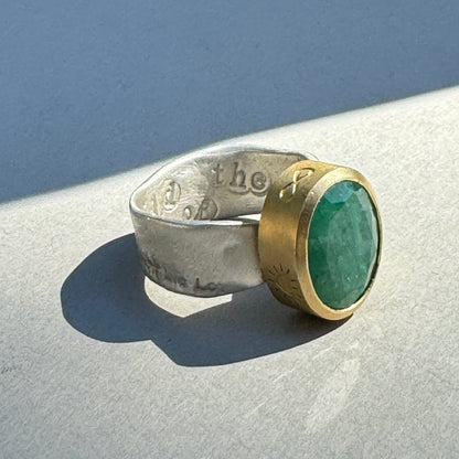 Child of the Universe Green Gemstone Rings - Fairmined 14kt Gold