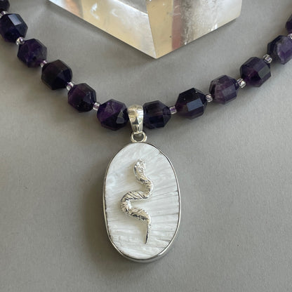 Amethyst Serpent Necklace