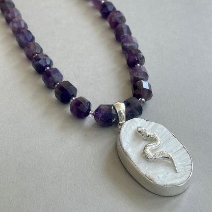 Amethyst Serpent Necklace