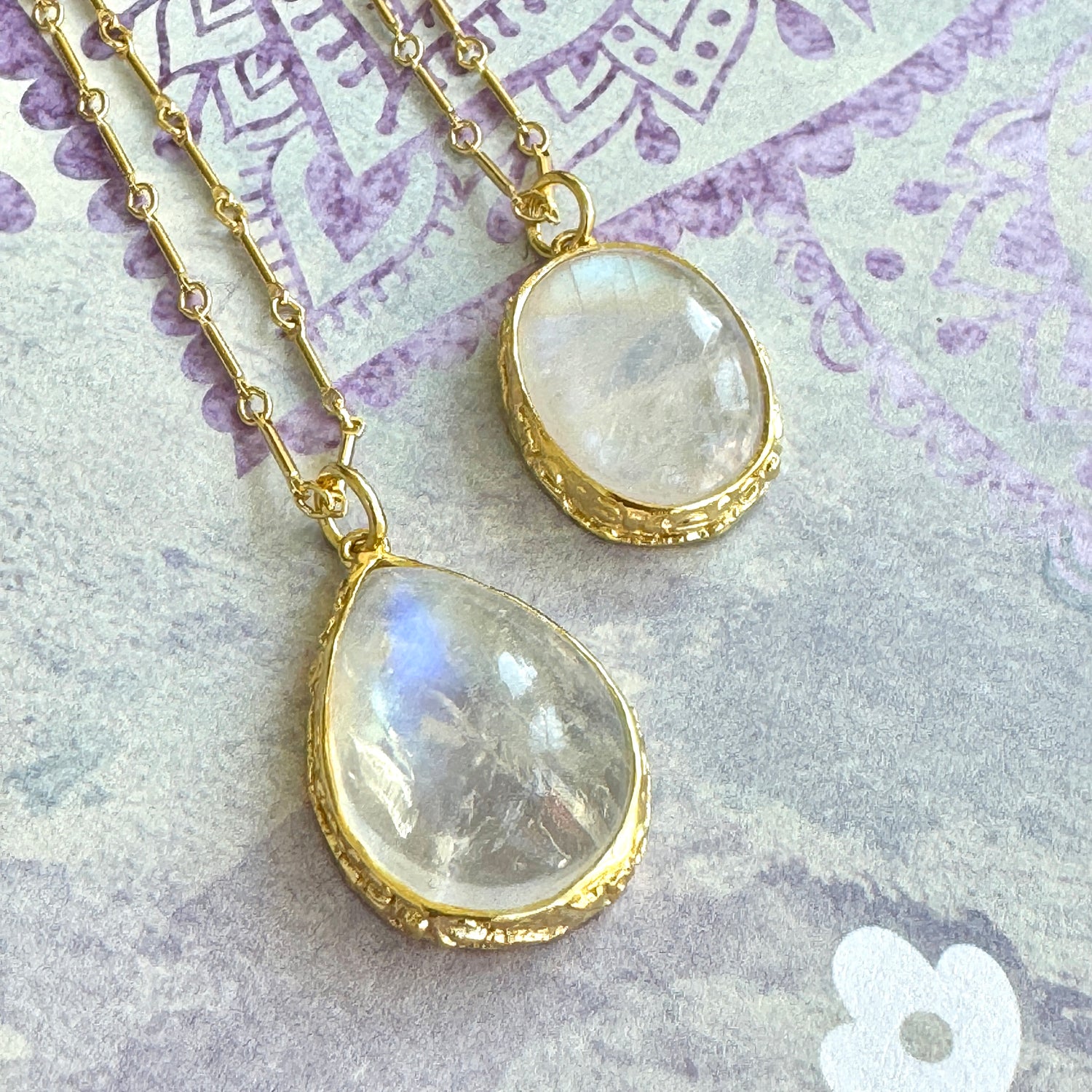 Universal Truth We are One Moonstone Pendant Necklace